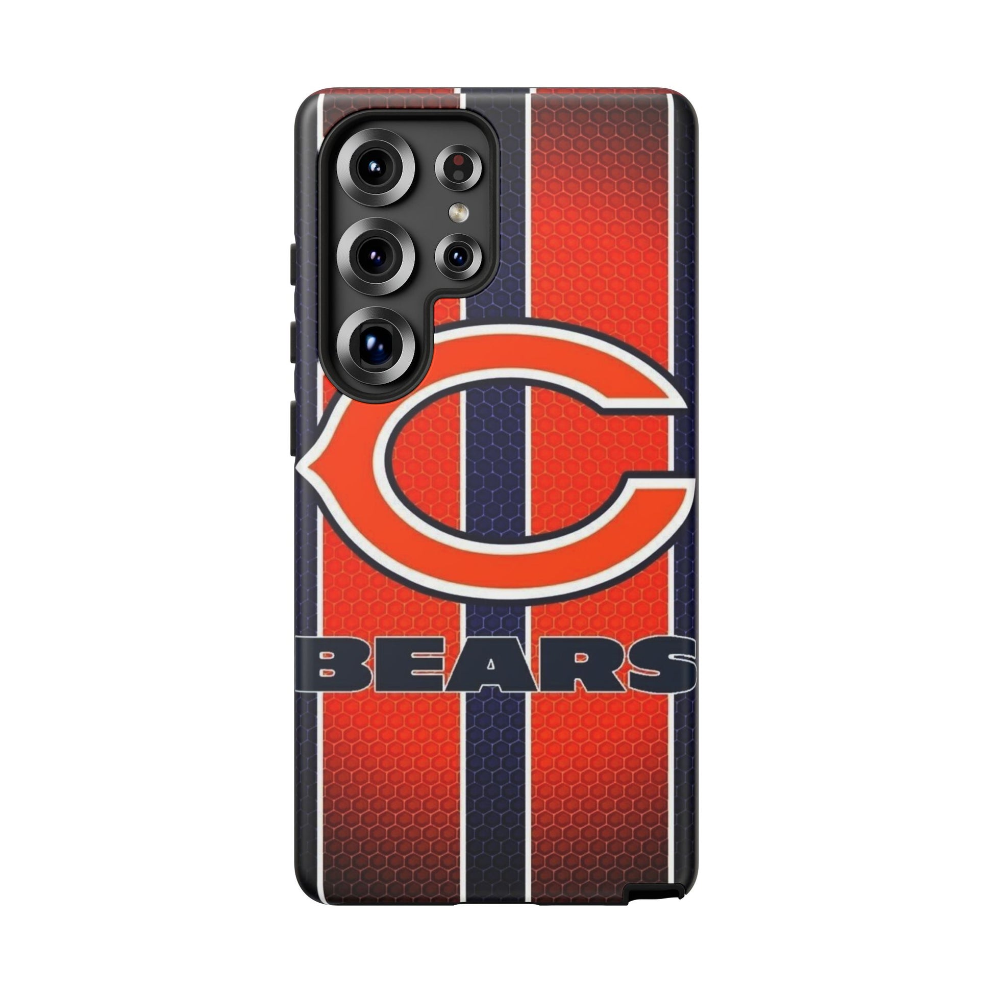 Chicago Bears Stripes Football Phone Case, Tough Cases for iPhones, Samsung, and Pixel