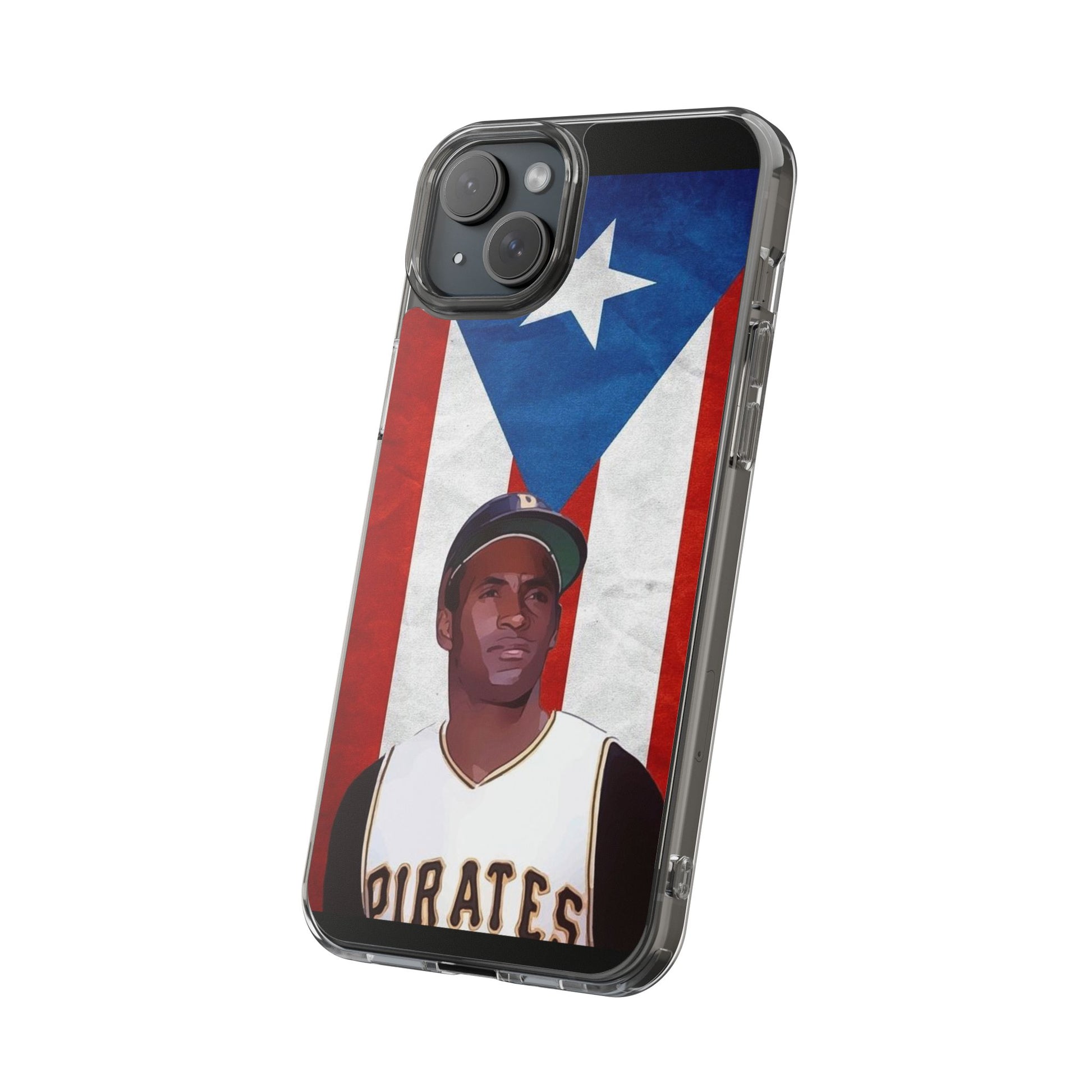 Puerto Rican Baseball Legend Clemente inspired Protective Iphone, Samsung case