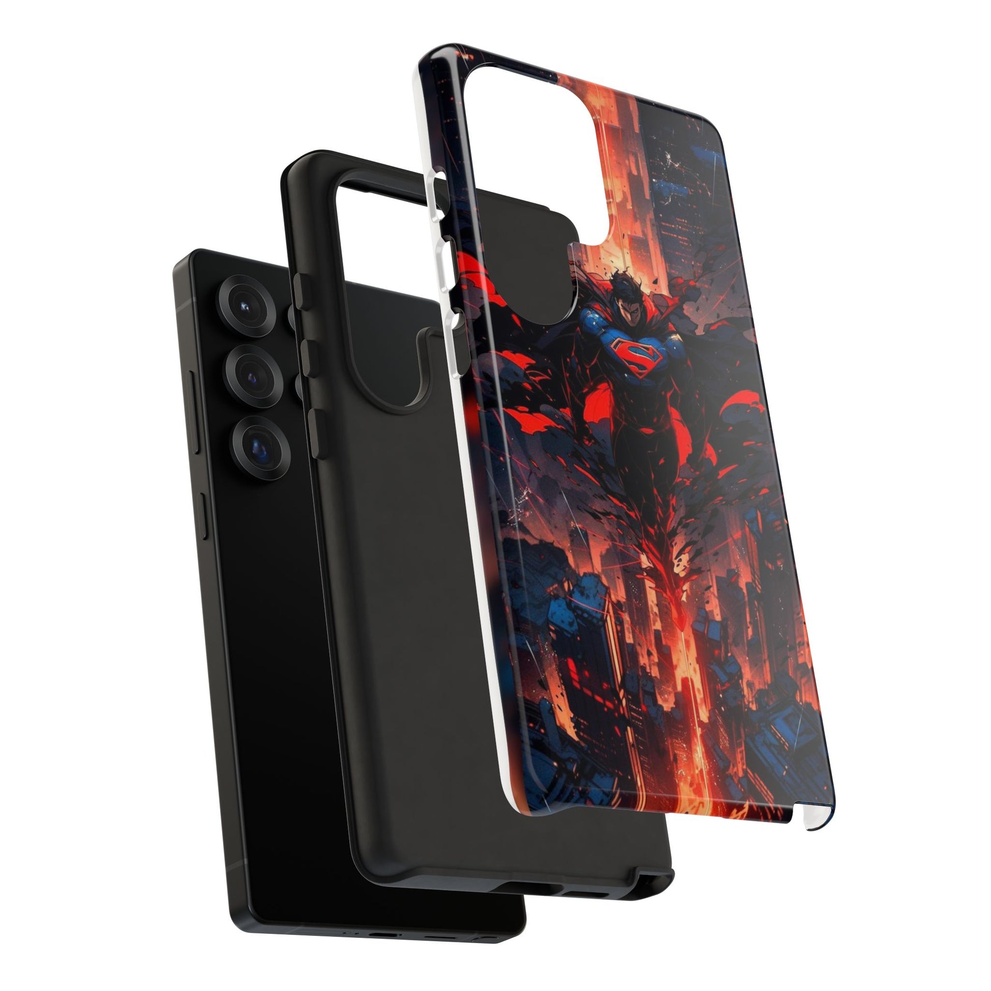 Anime Superman Tough Cases for iPhones, Samsung, and Pixel