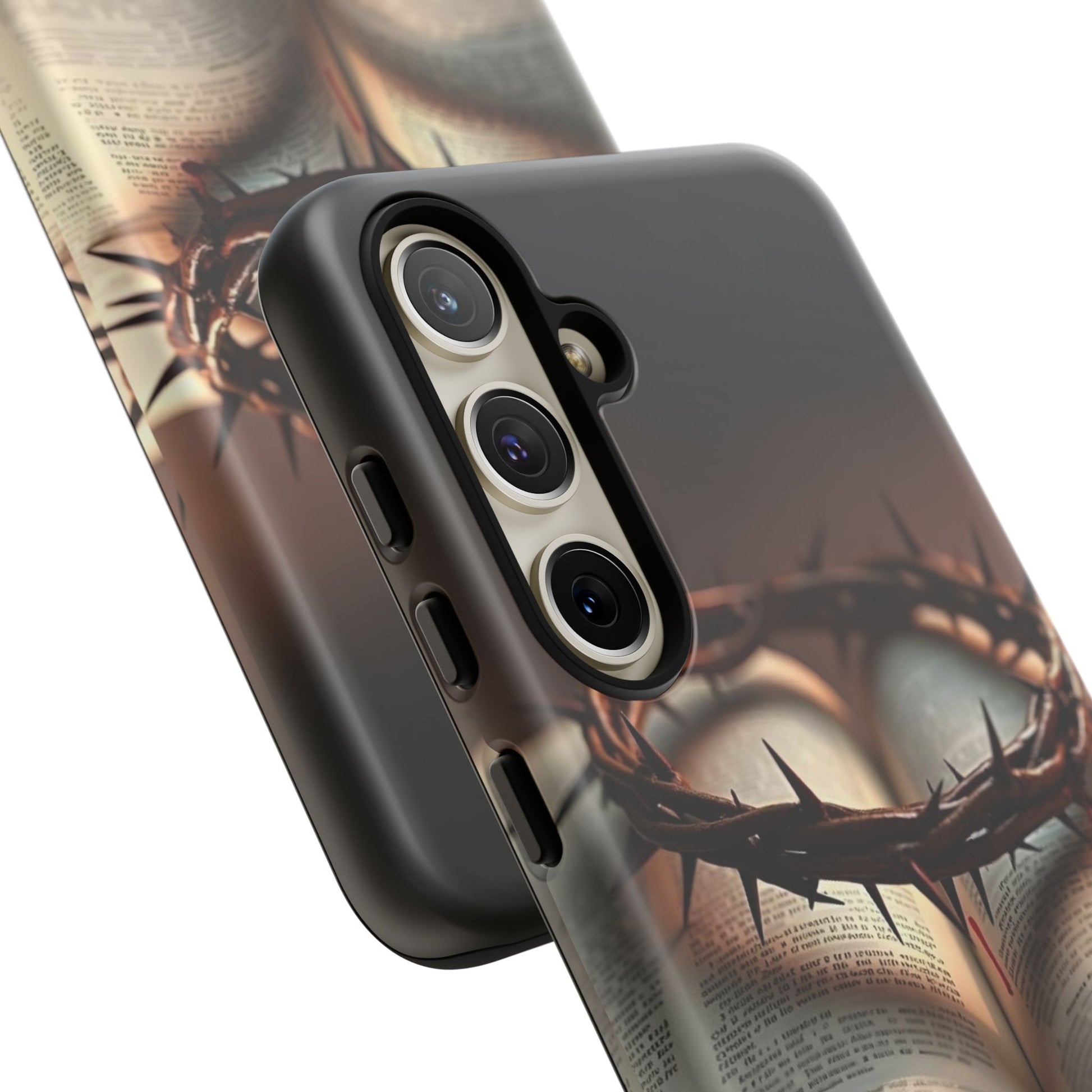 Crown of Thorns and Bible Christian Tough Cases for iPhones, Samsung, and Pixel