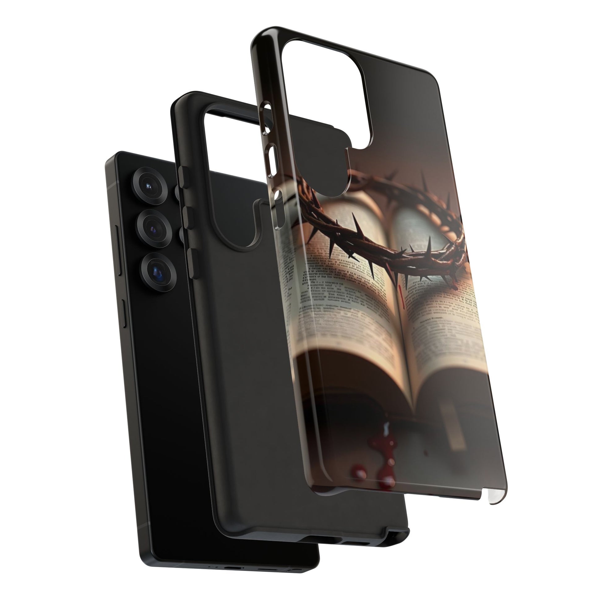 Crown of Thorns and Bible Christian Tough Cases for iPhones, Samsung, and Pixel