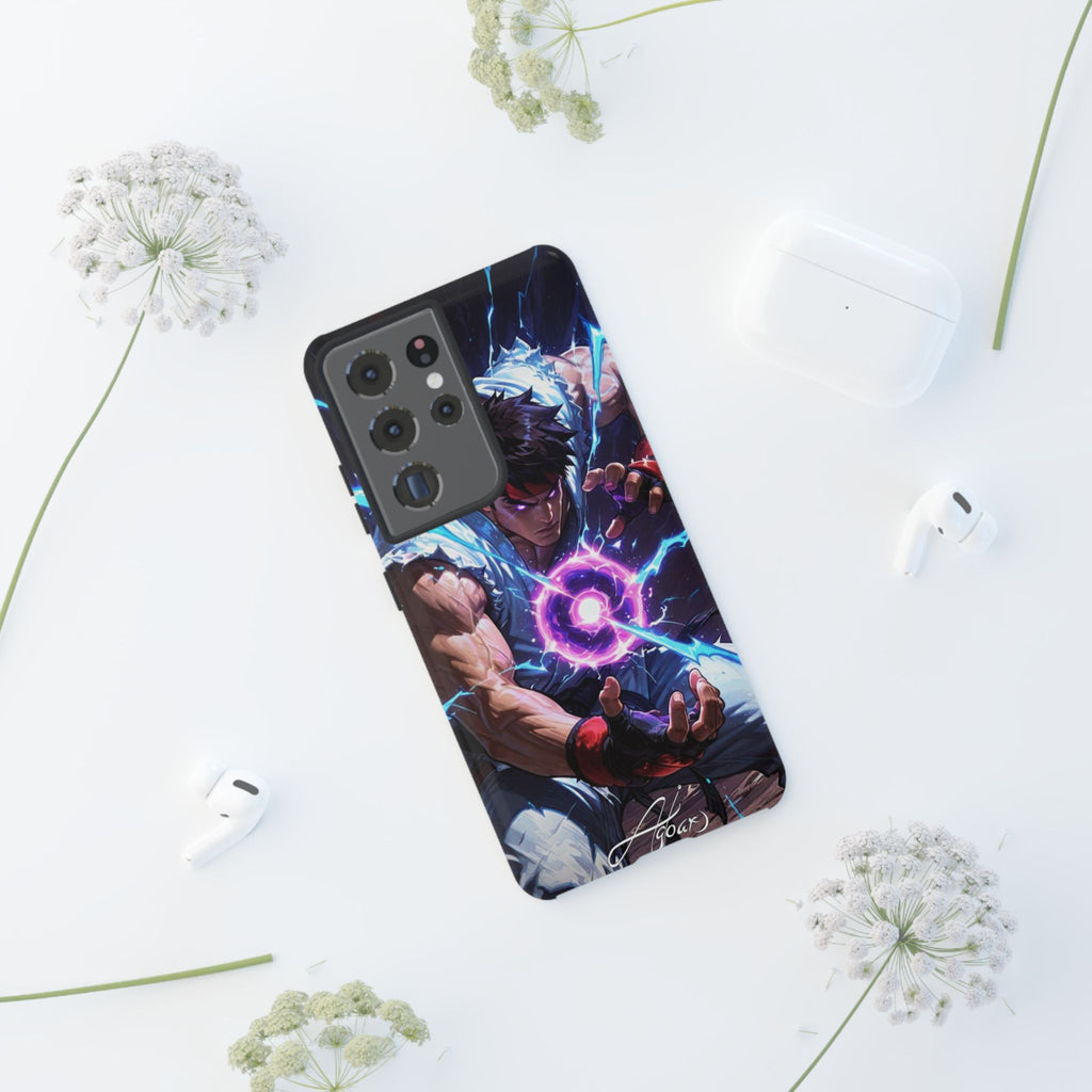 Street Fighter Ryu Gamer Art Tough Cases for iPhones, Samsung, and Pixel
