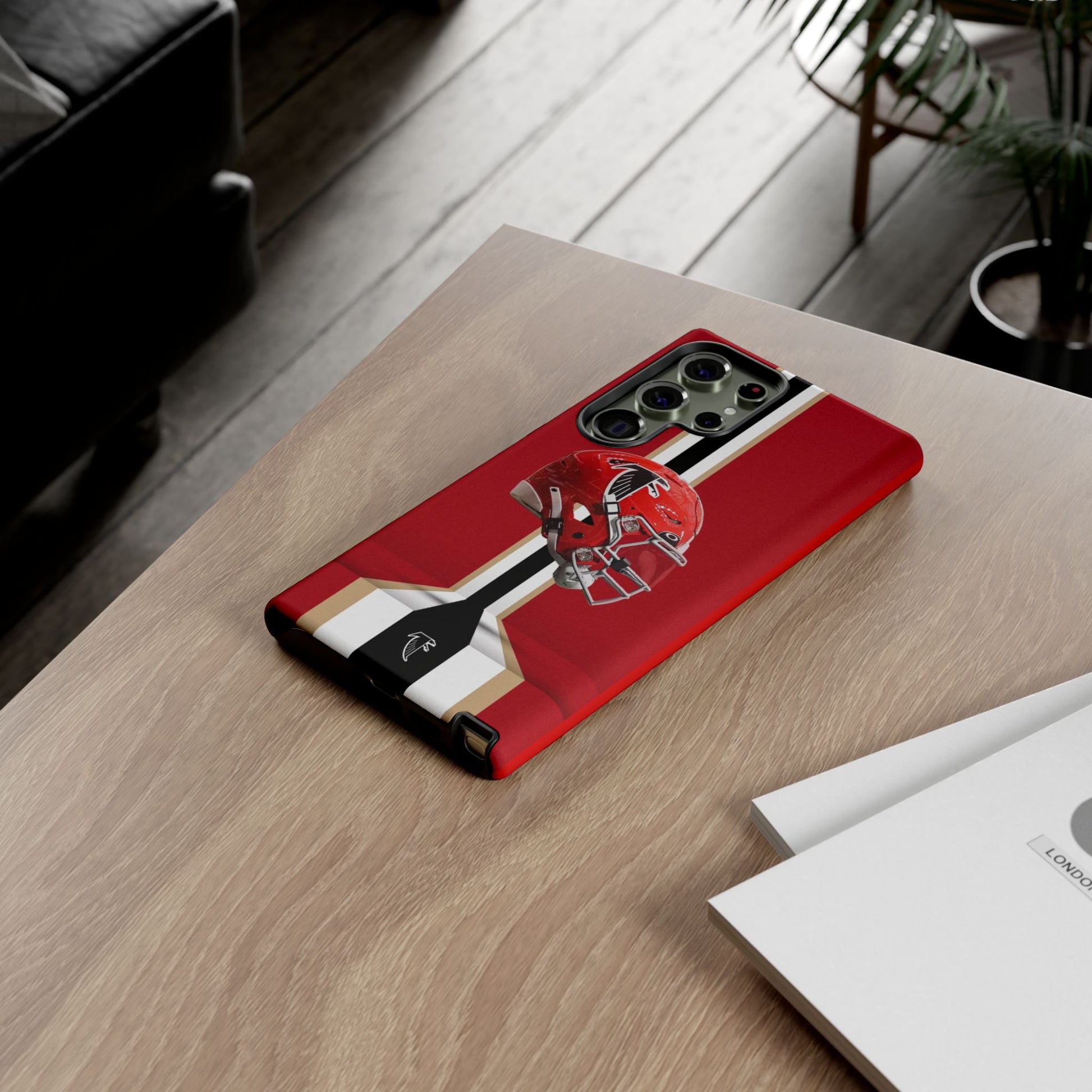 Atlanta Falcons Football Helmet Logo Tough Cases for iPhones, Samsung, and Pixel