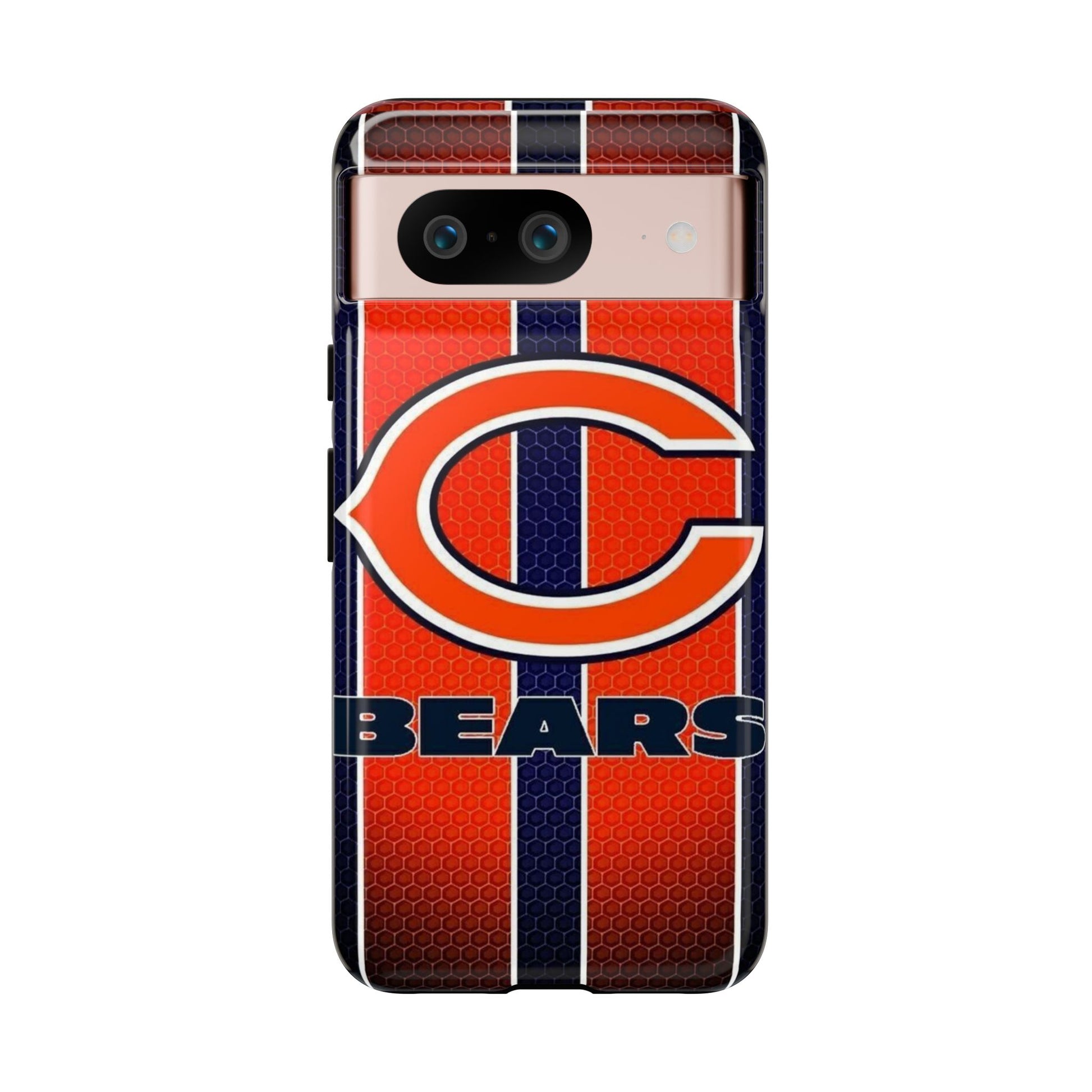 Chicago Bears Stripes Football Phone Case, Tough Cases for iPhones, Samsung, and Pixel