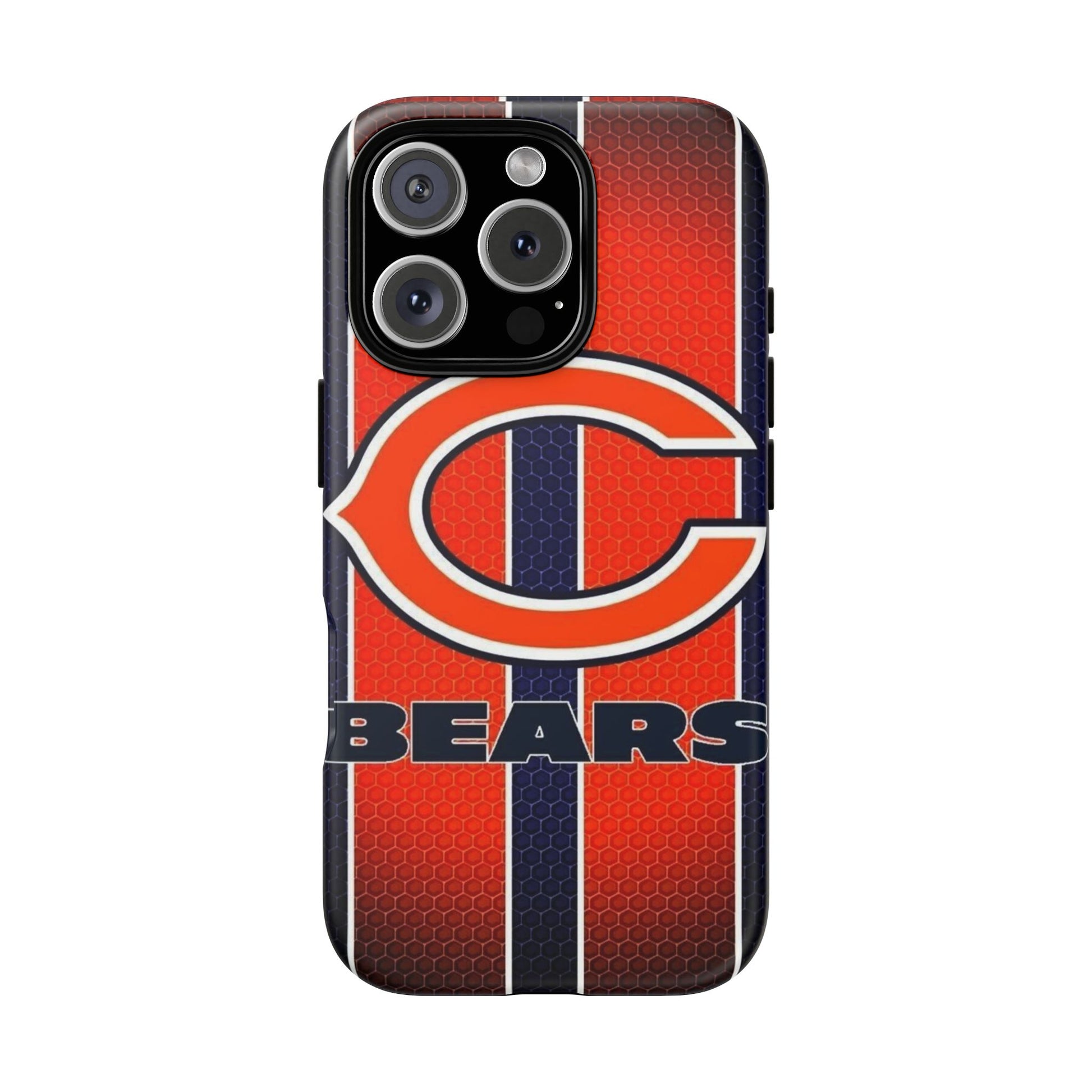 Chicago Bears Stripes Football Phone Case, Tough Cases for iPhones, Samsung, and Pixel