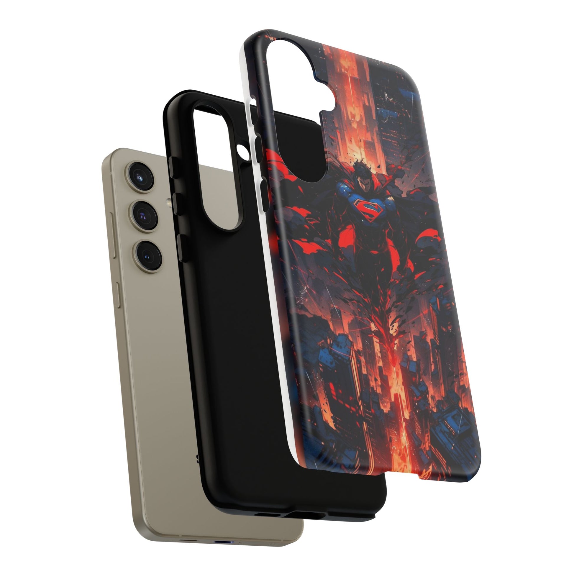 Anime Superman Tough Cases for iPhones, Samsung, and Pixel