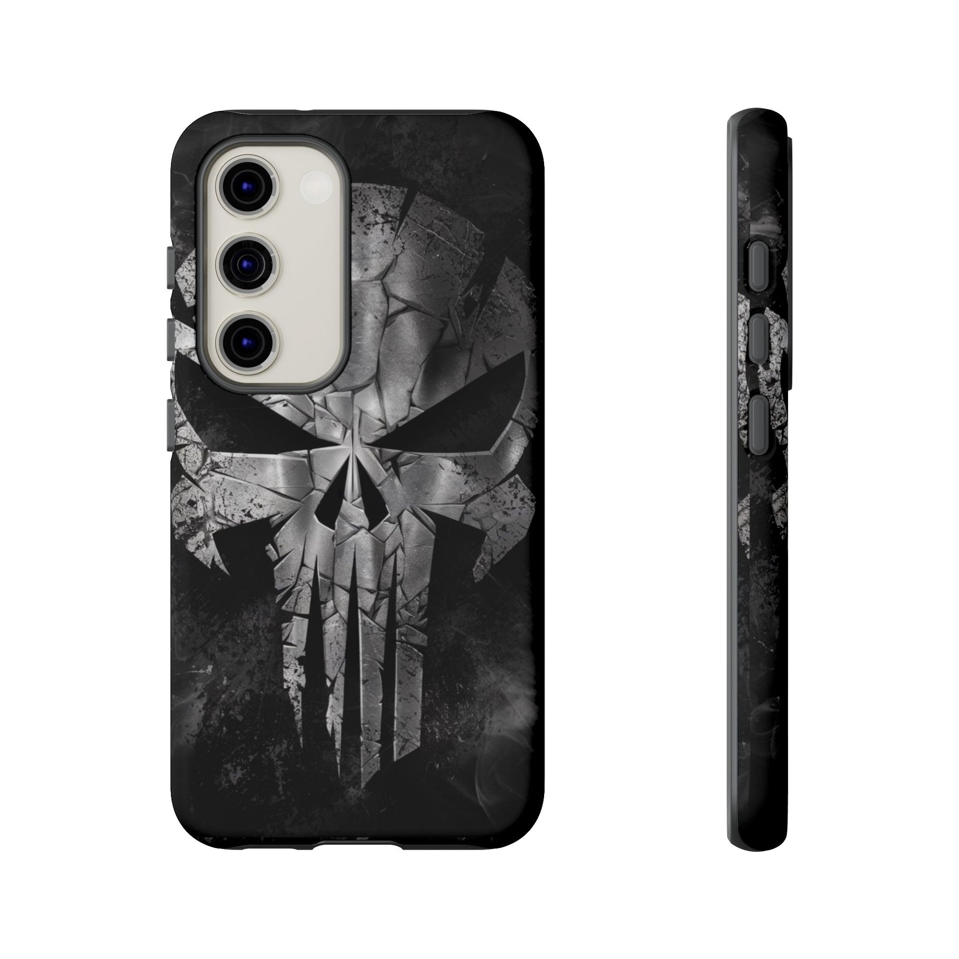 The Punisher Logo Art Tough Cases for iPhones, Samsung, and Pixel