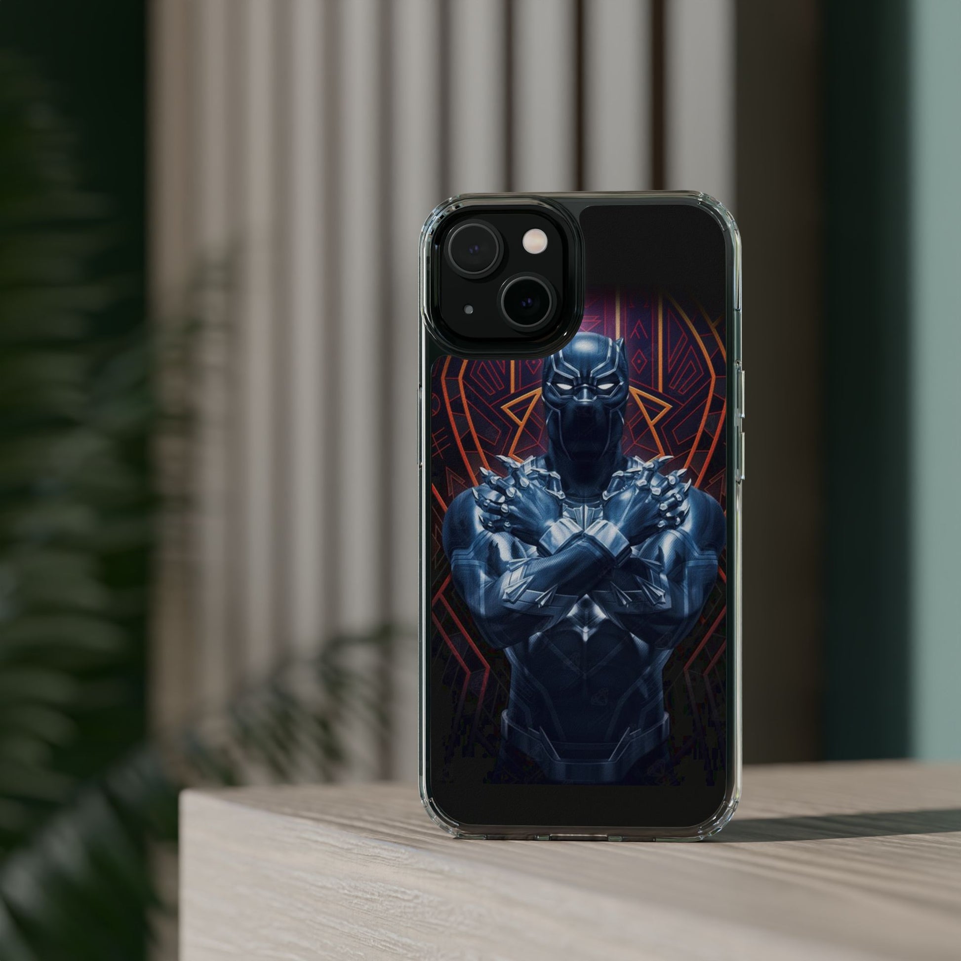 Black Panther Super Hero iPhone & Samsung Case, Wireless Charging compatible
