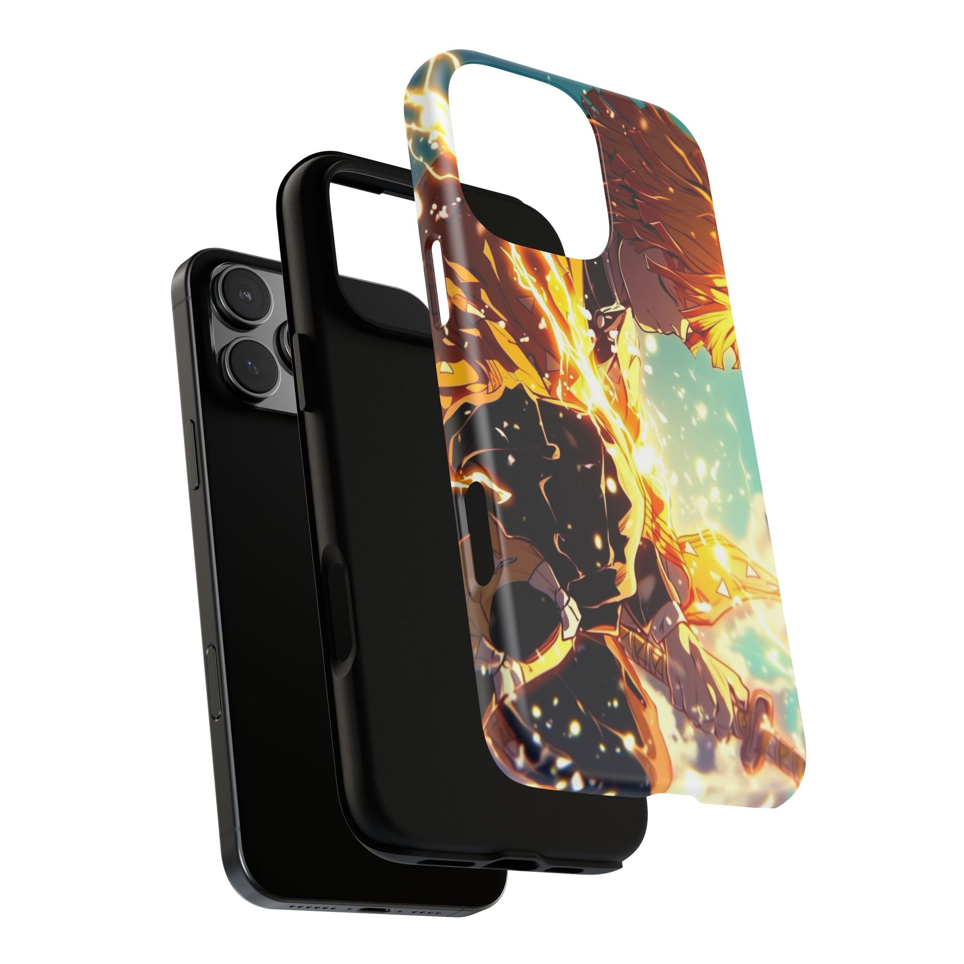 Demon Slayer Zenitsu Anime Theme Phone Case, Tough Cases for iPhones, Samsung, and Pixel