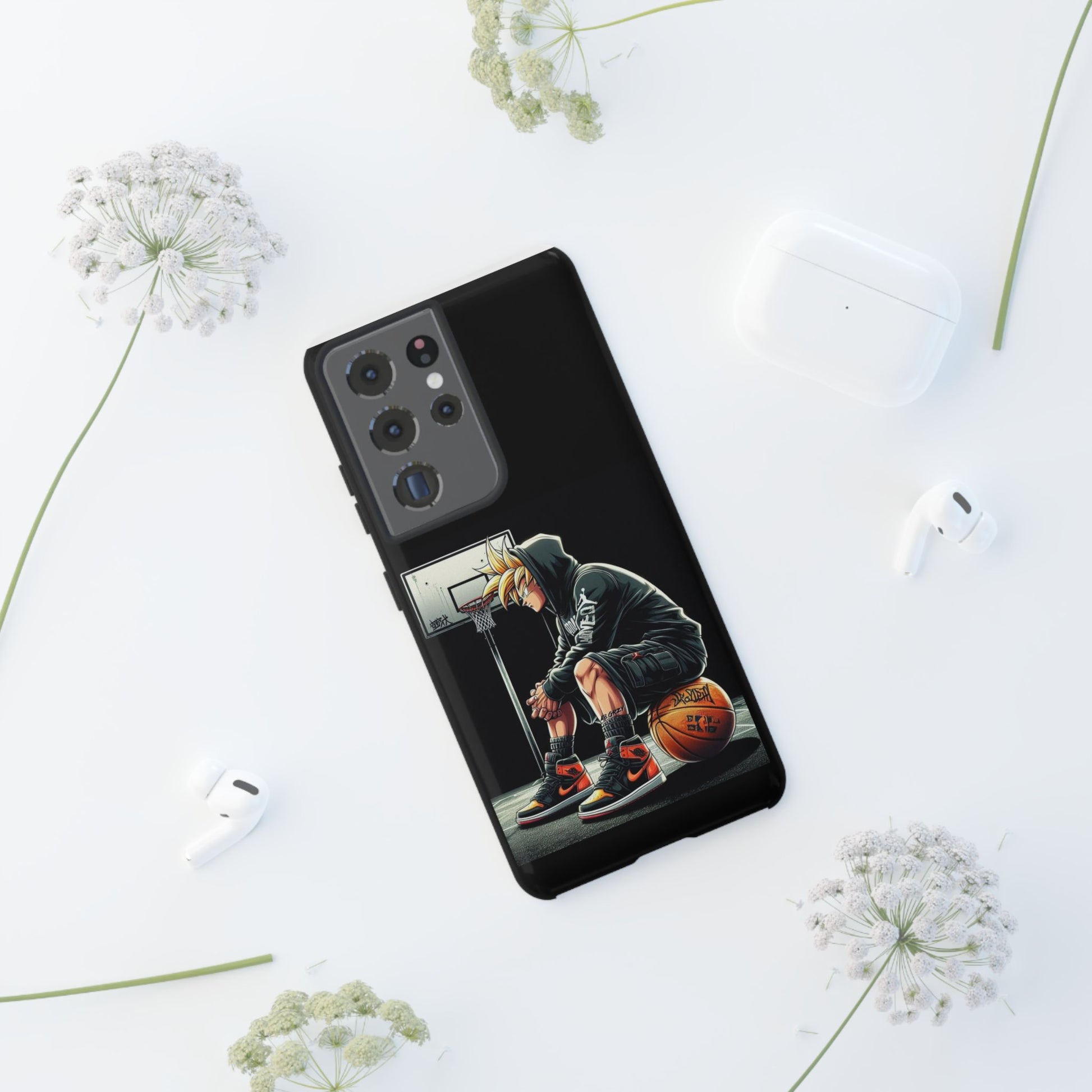 Son Goku Basketball Tough Cases for iPhones, Samsung, and Pixel