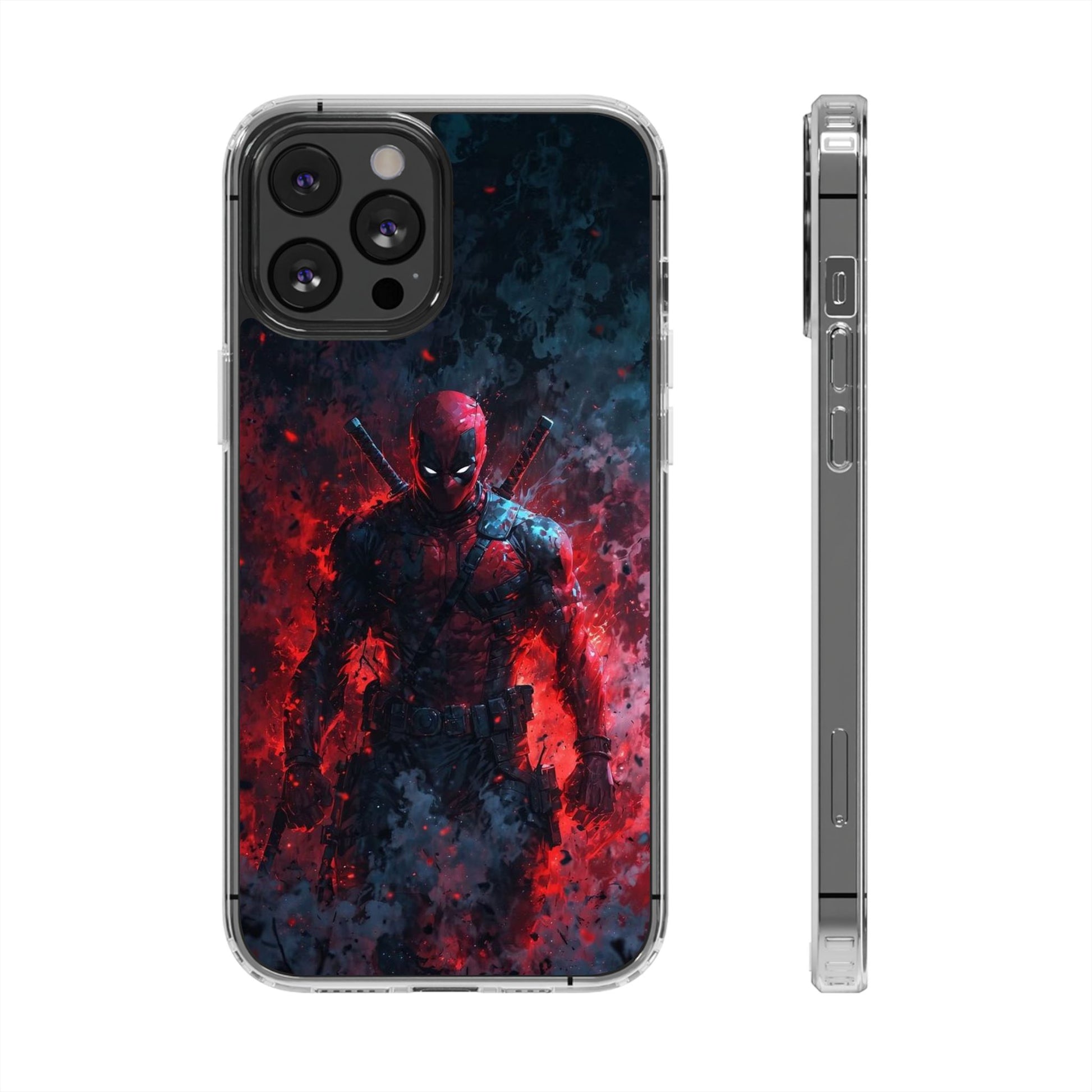 Phone Case, Deadpool Inspired Abstract art, Iphone, Samsung case