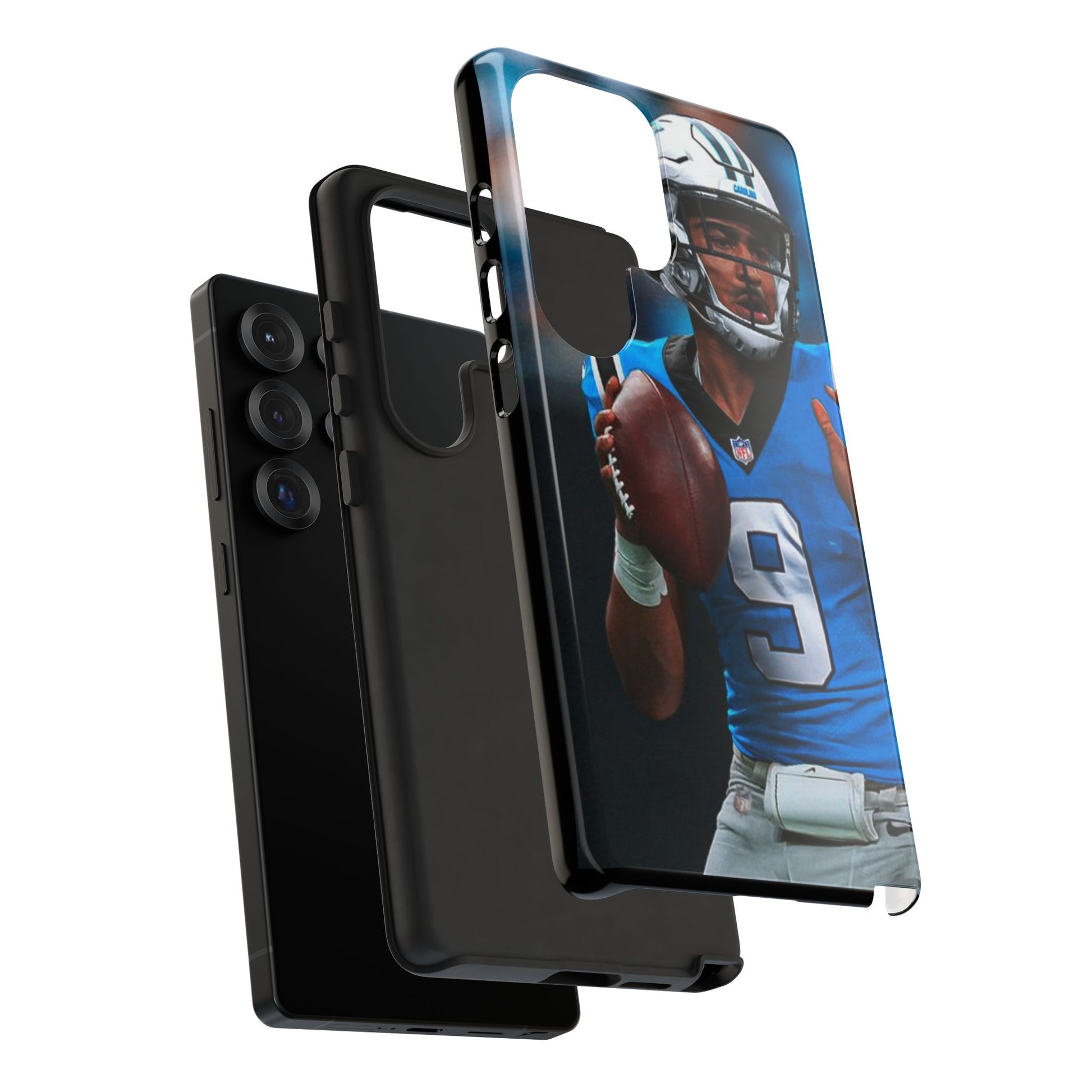 Carolina Panthers Bryce Young Football Tough Cases for iPhones, Samsung, and Pixel