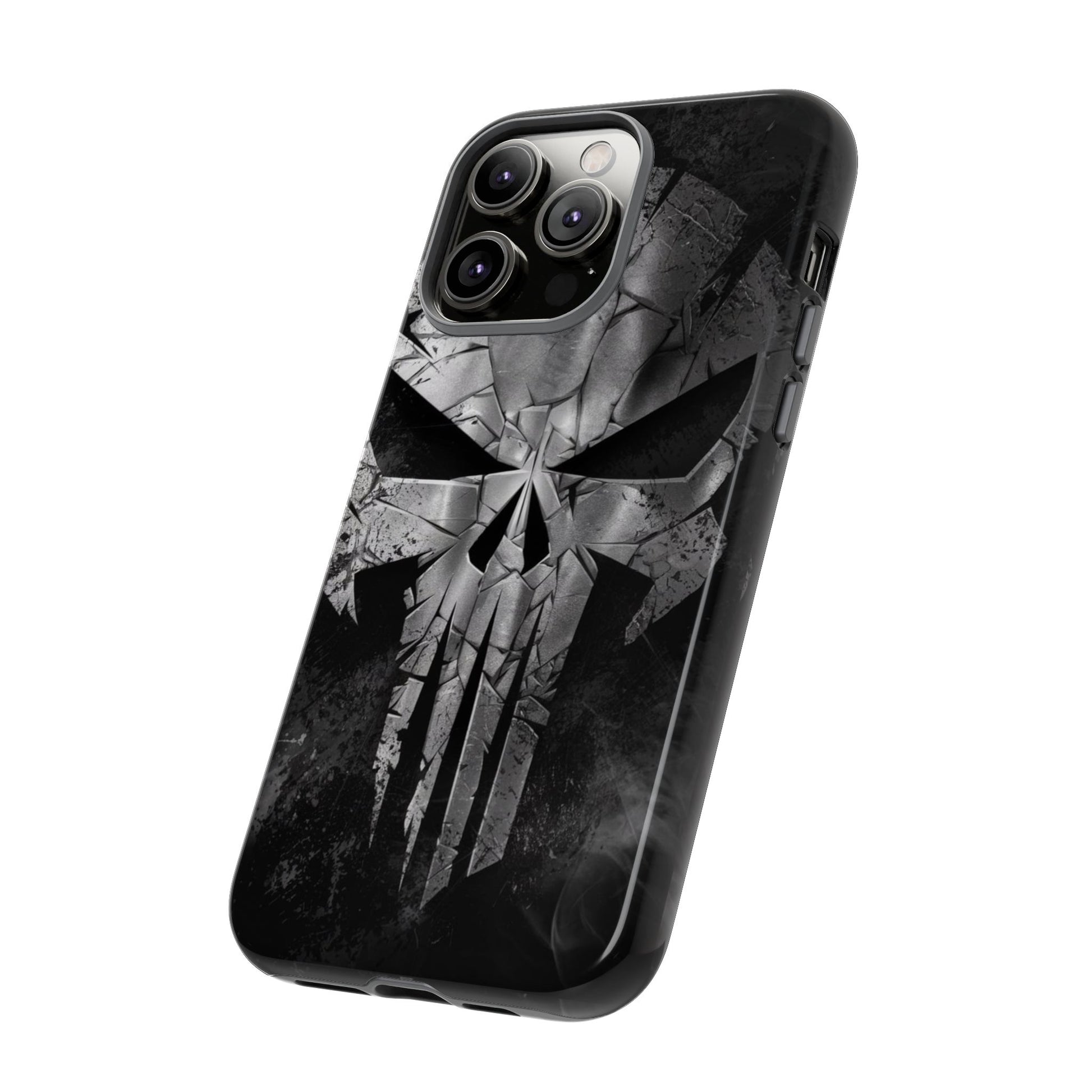 The Punisher Logo Art Tough Cases for iPhones, Samsung, and Pixel