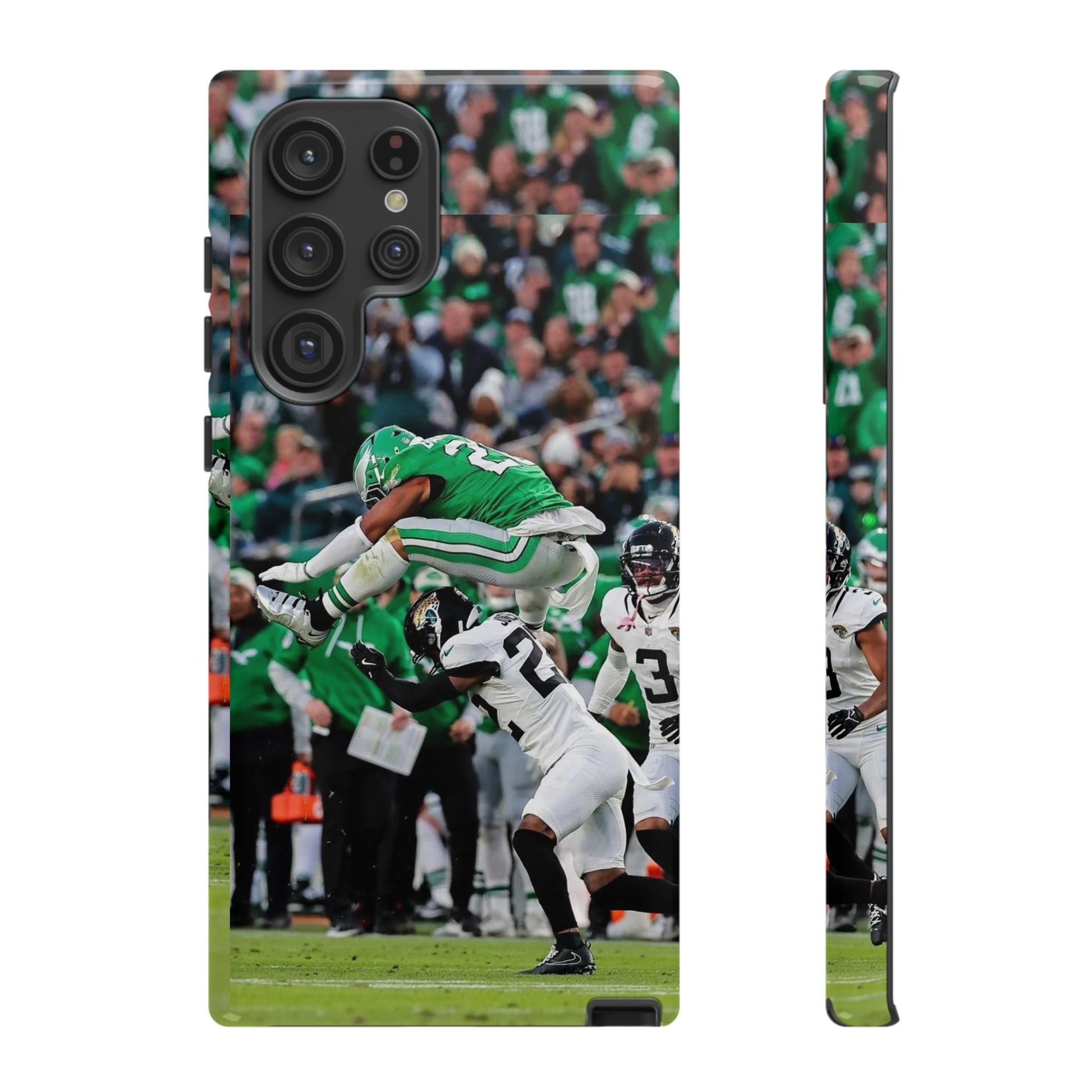 Saquon Barkley The Huddle Eagles Football Tough Cases for iPhones, Samsung, and Pixel