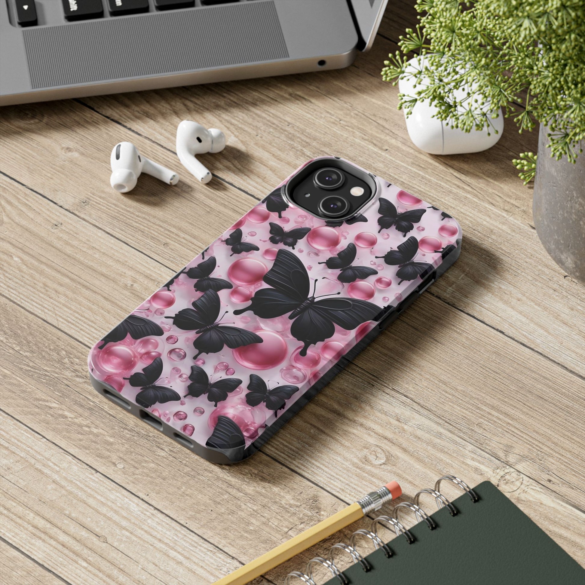 Pearls and Butterflies Theme Phone Cases for iPhones & Samsung Phones
