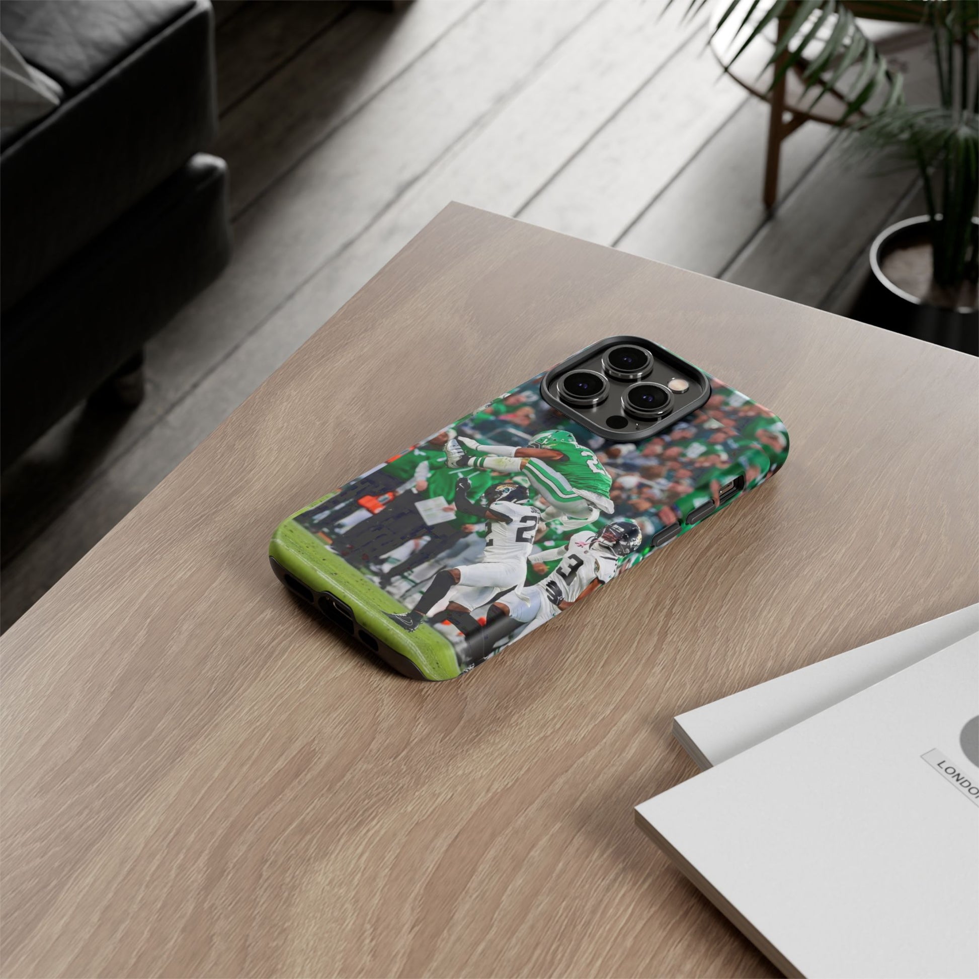 Saquon Barkley The Huddle Eagles Football Tough Cases for iPhones, Samsung, and Pixel