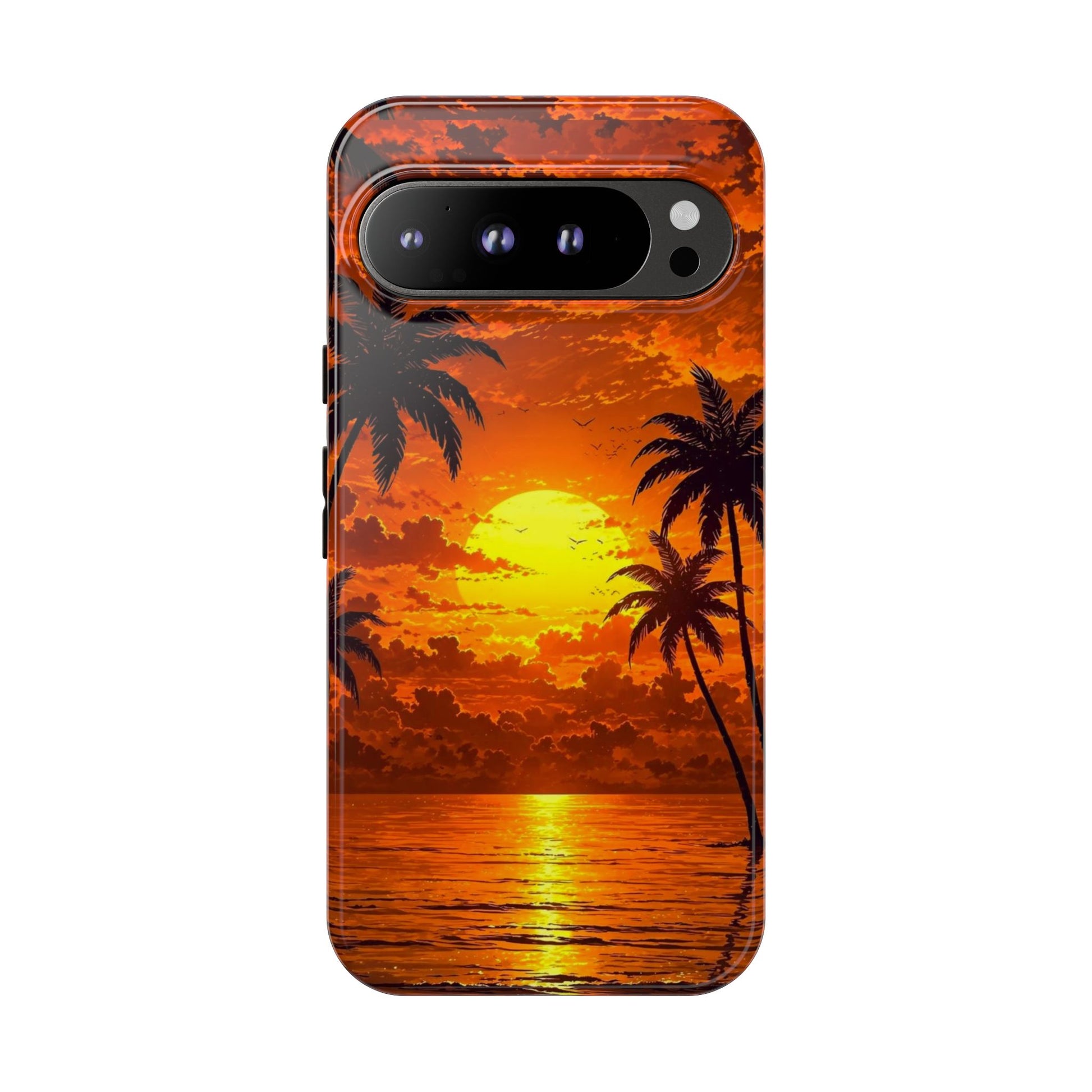 Beautiful Beach Sunset Tough Cases for iPhones, Samsung, and Pixel