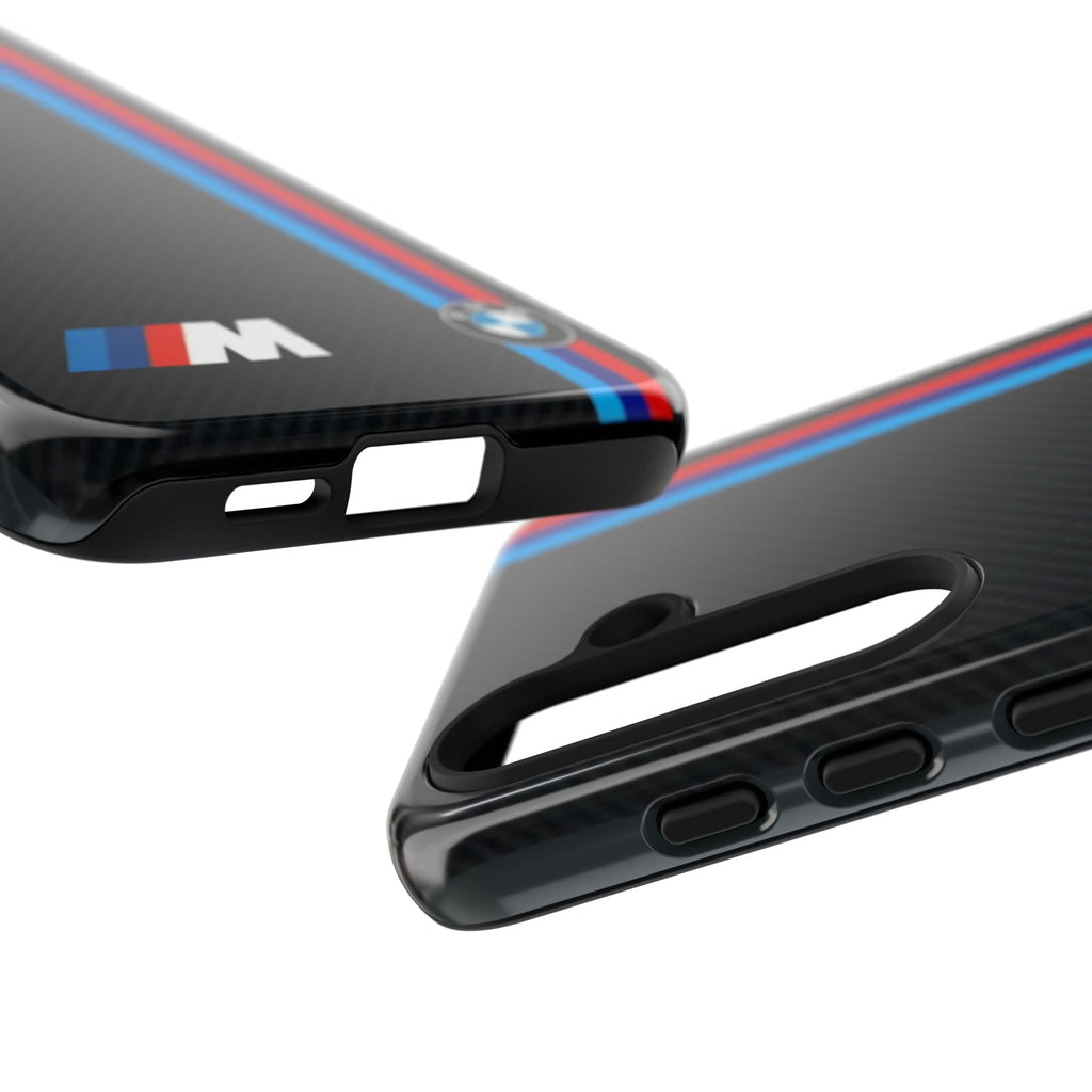 BMW M Stripes Carbon Fiber Design Tough Cases for iPhones, Samsung, and Pixel