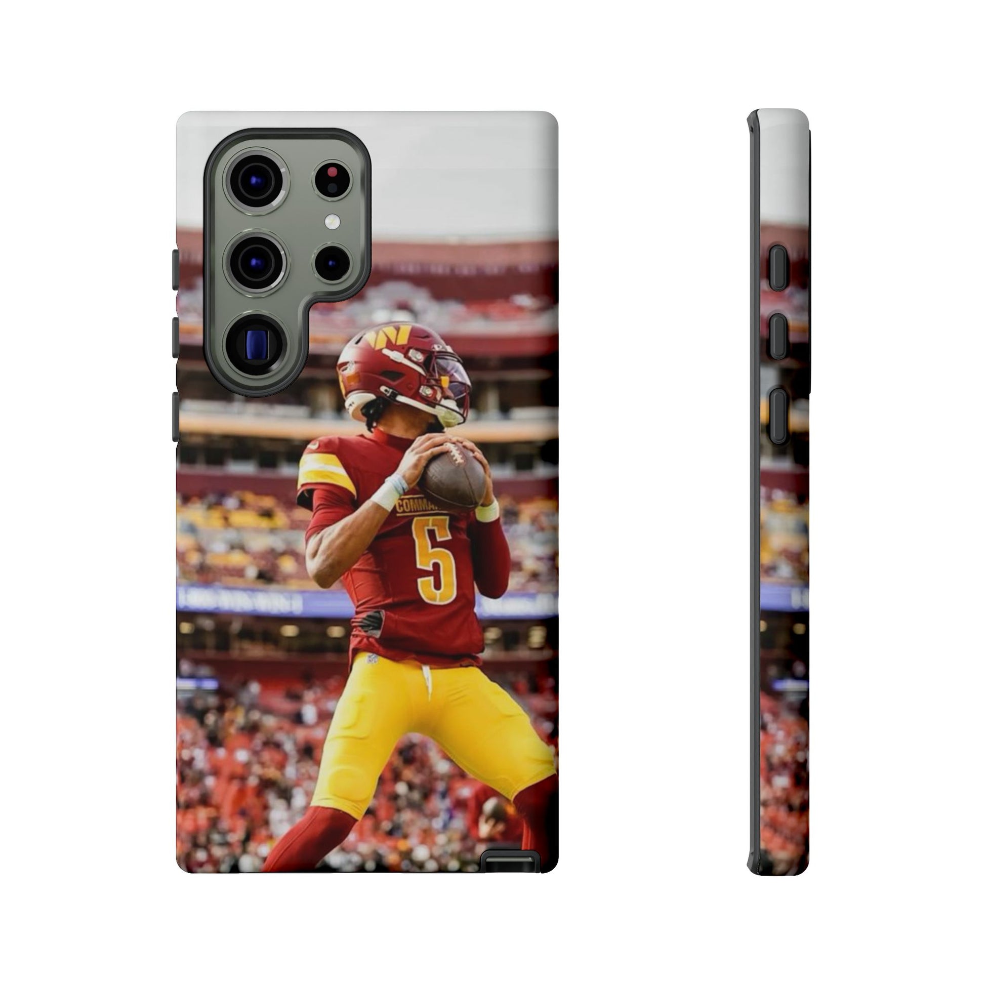 Jayden Daniels Washington Football Tough Cases for iPhones, Samsung, and Pixel