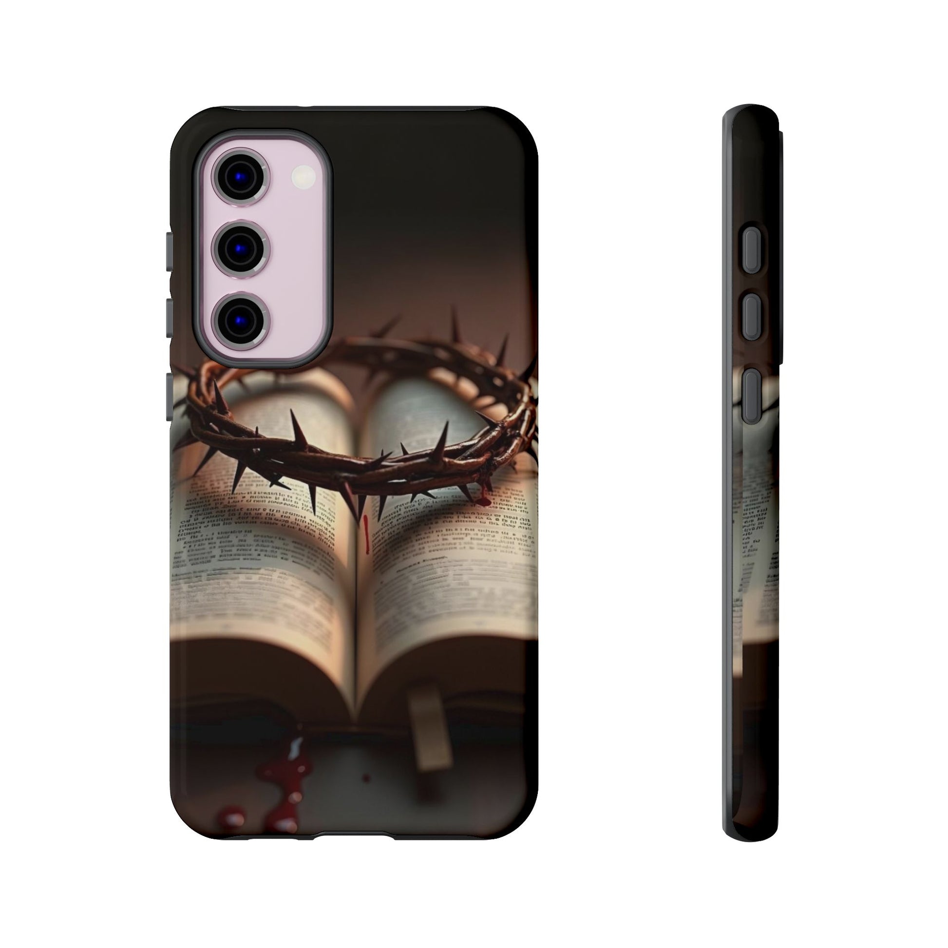 Crown of Thorns and Bible Christian Tough Cases for iPhones, Samsung, and Pixel