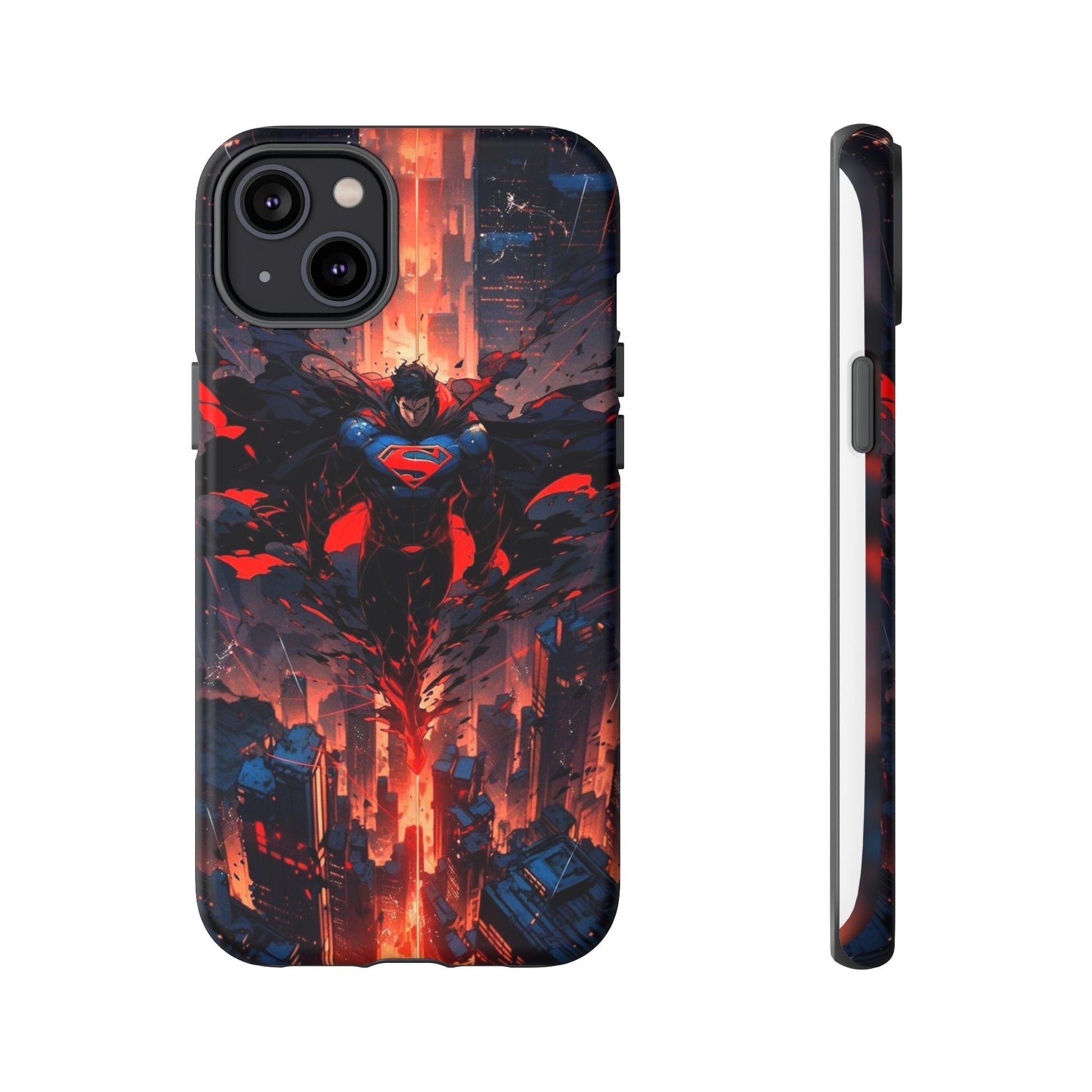 Anime Superman Tough Cases for iPhones, Samsung, and Pixel