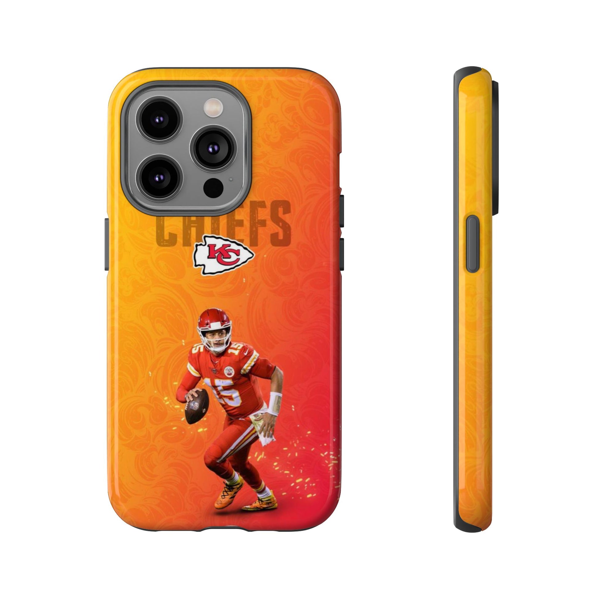 Kansas City Chiefs Patrick Mahomes Football Tough Cases for iPhones, Samsung, and Pixel