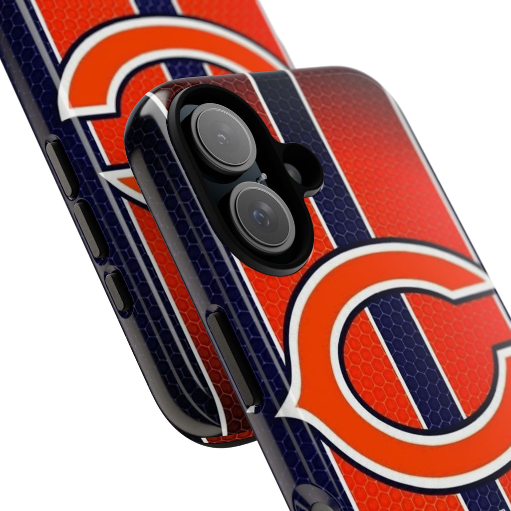 Chicago Bears Stripes Football Phone Case, Tough Cases for iPhones, Samsung, and Pixel