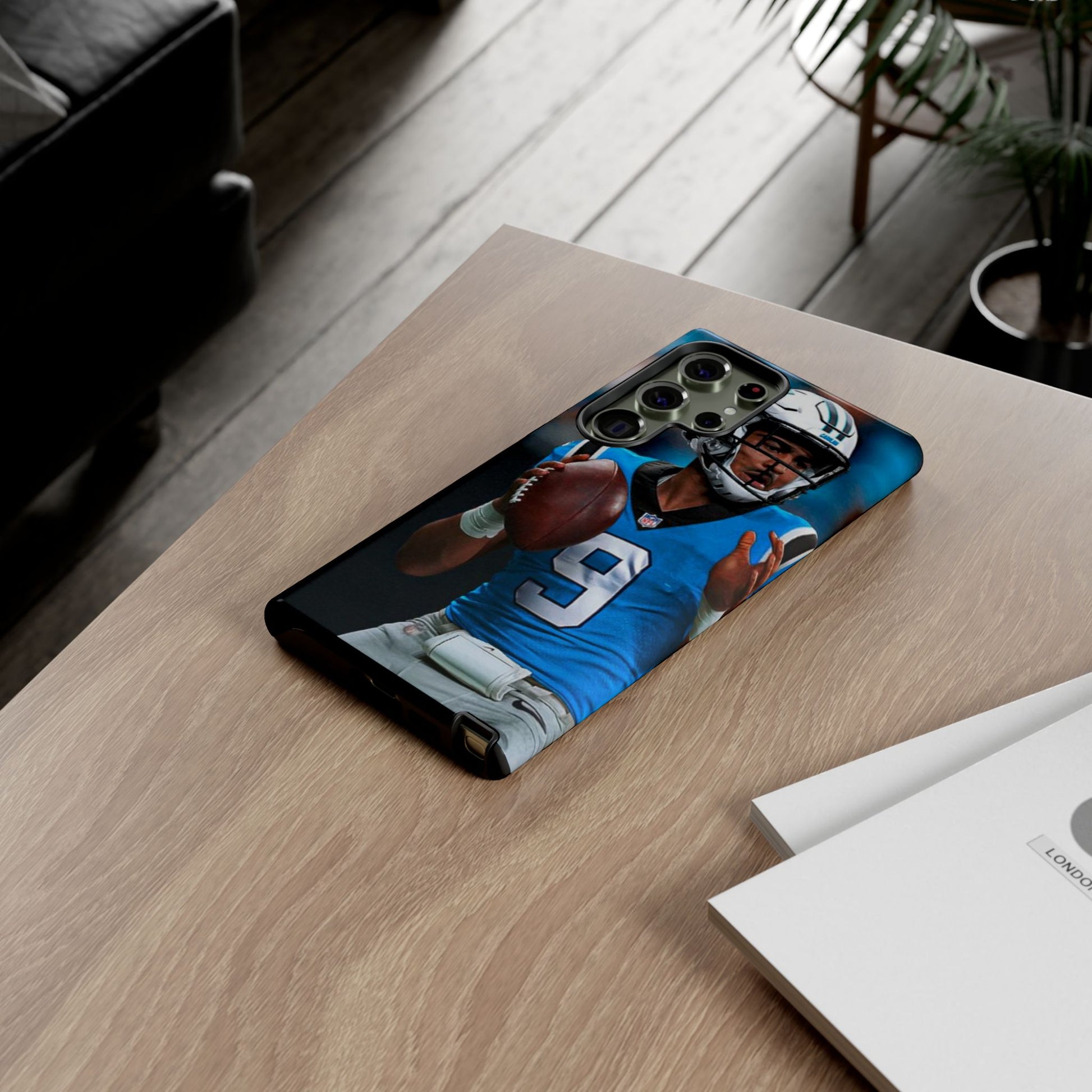 Carolina Panthers Bryce Young Football Tough Cases for iPhones, Samsung, and Pixel
