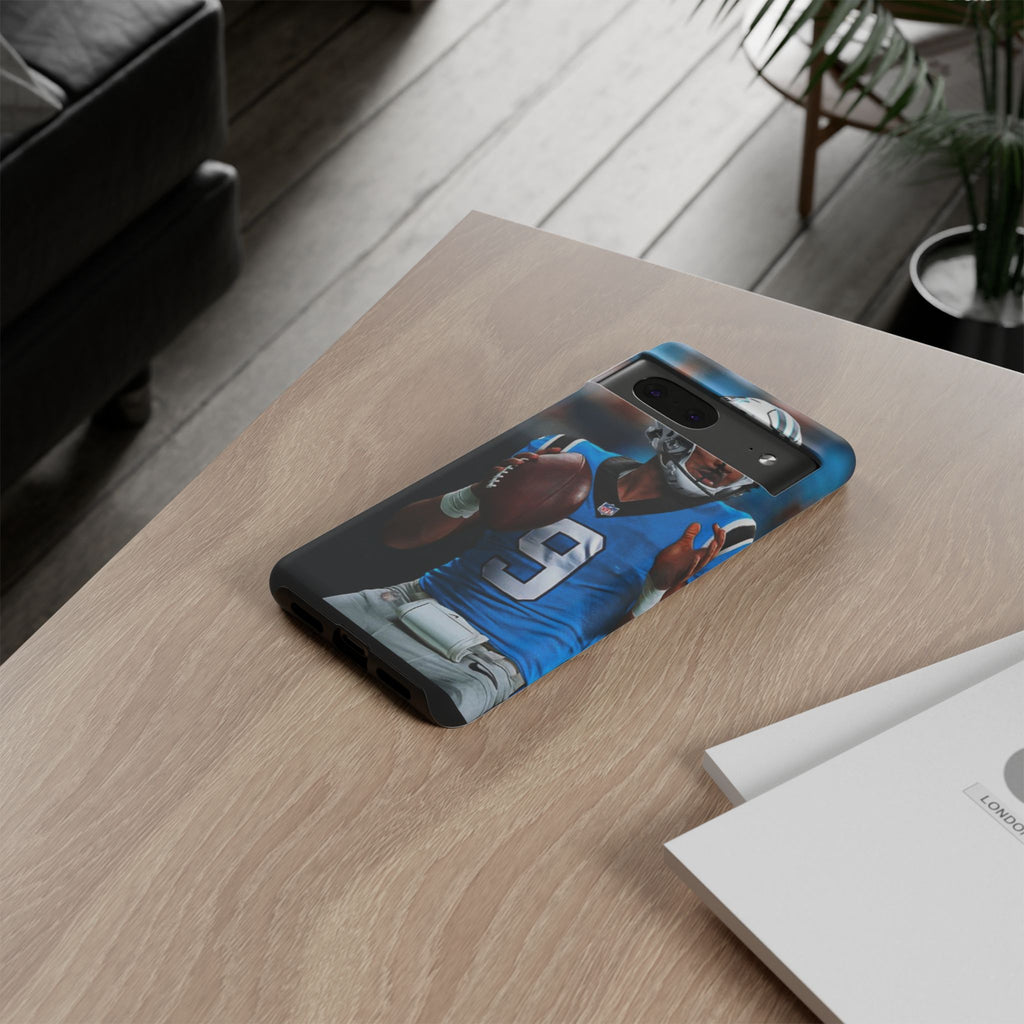 Carolina Panthers Bryce Young Football Tough Cases for iPhones, Samsung, and Pixel