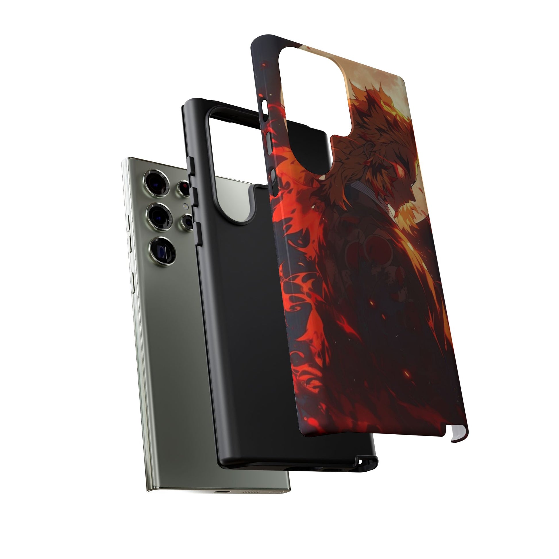 Demon Sl;ayer Rengoku Anime Phone Case, Tough Cases for iPhones, Samsung, and Pixel