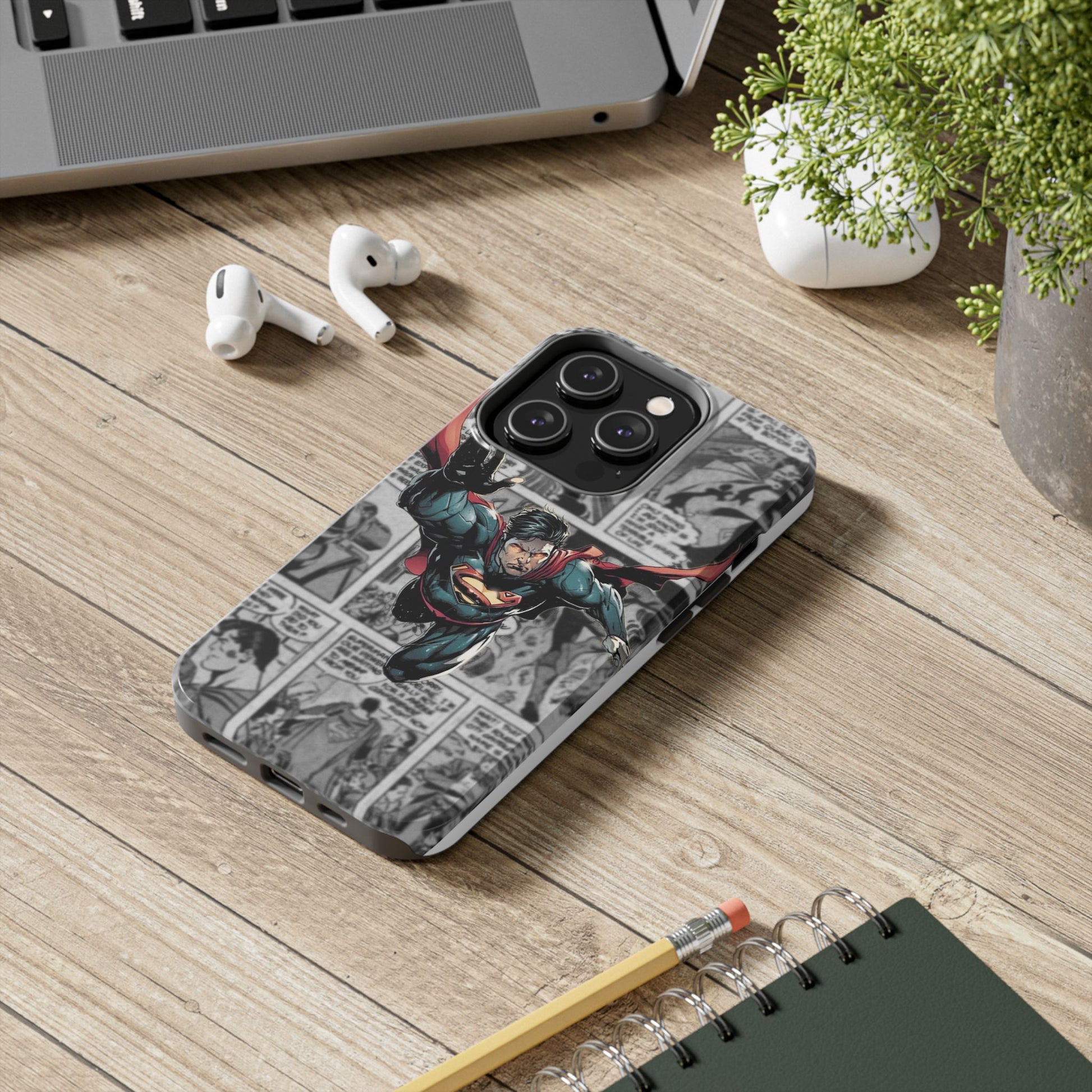 Superman Comic Book Page Theme Phone Cases for Iphones & Samsung Phones
