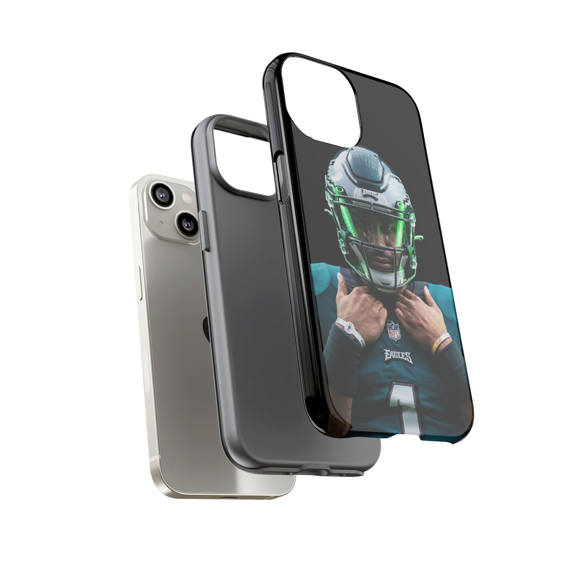 Eagles Football Jalen Hurts Tough Cases for iPhones, Samsung, and Pixel