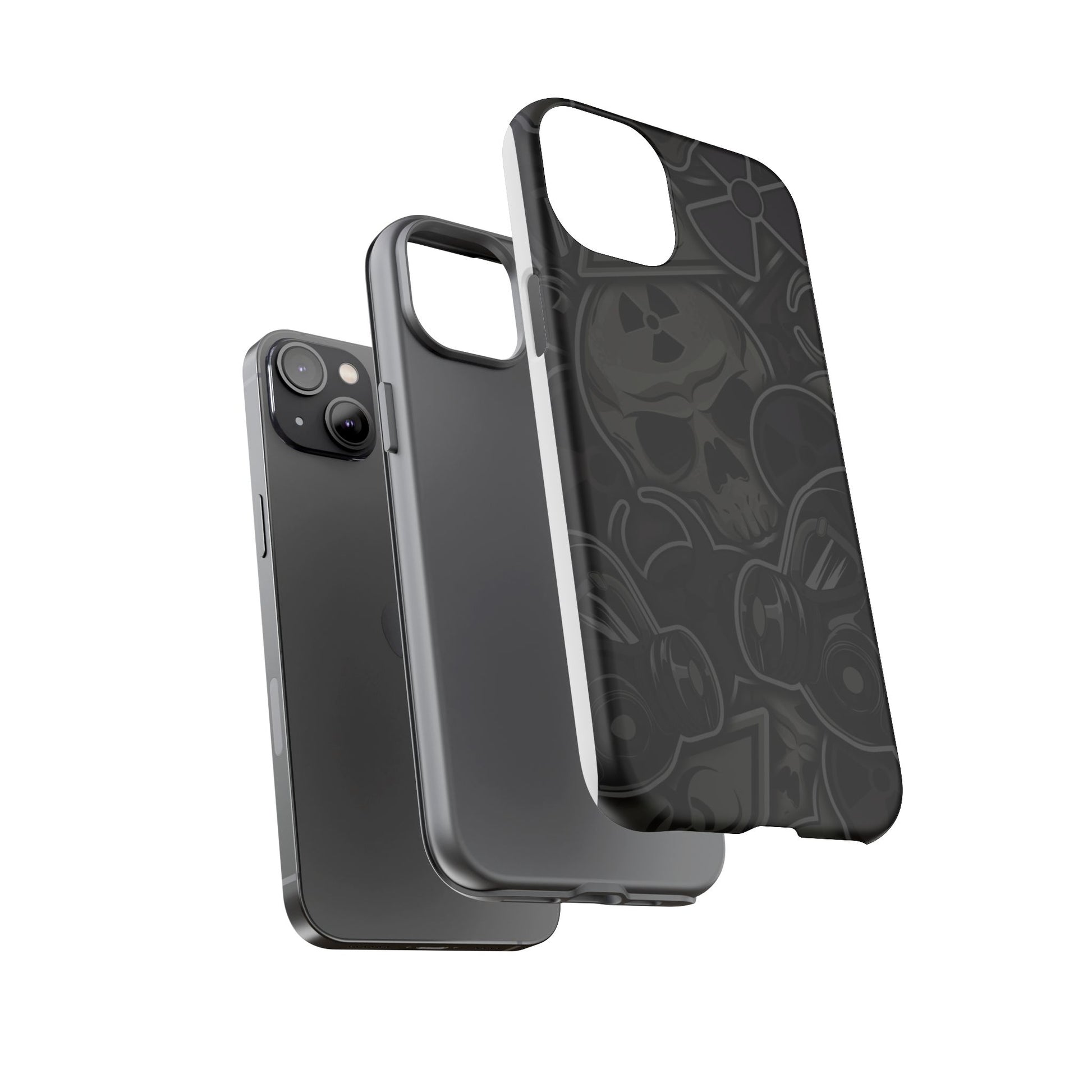 Tough Cases Phone Case, Edgy Skull Design Phone Cover, Gothic Cell Phone Shell