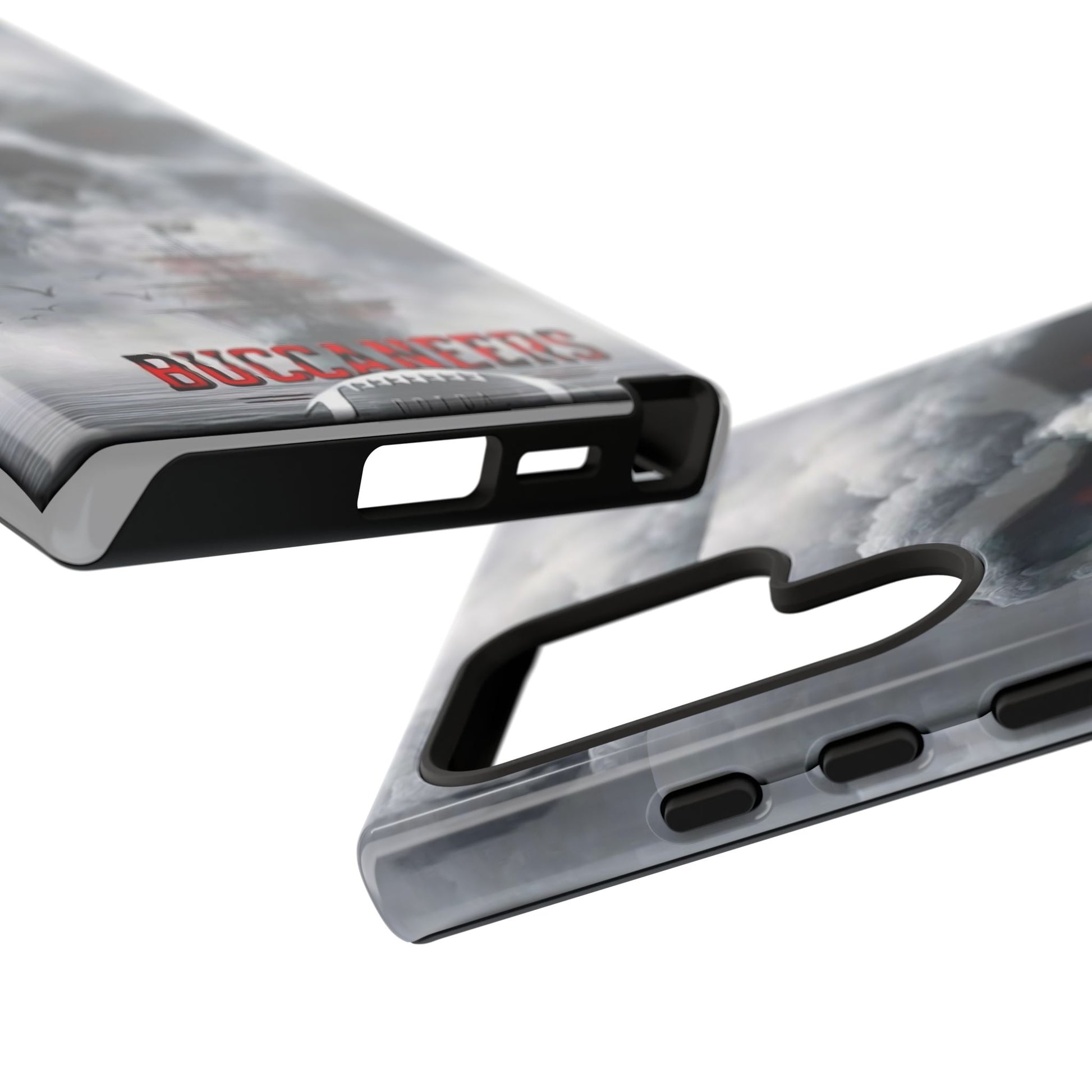 Skull Pirate Ship Football Buccaneers Tough Cases for iPhones, Samsung, and Pixel
