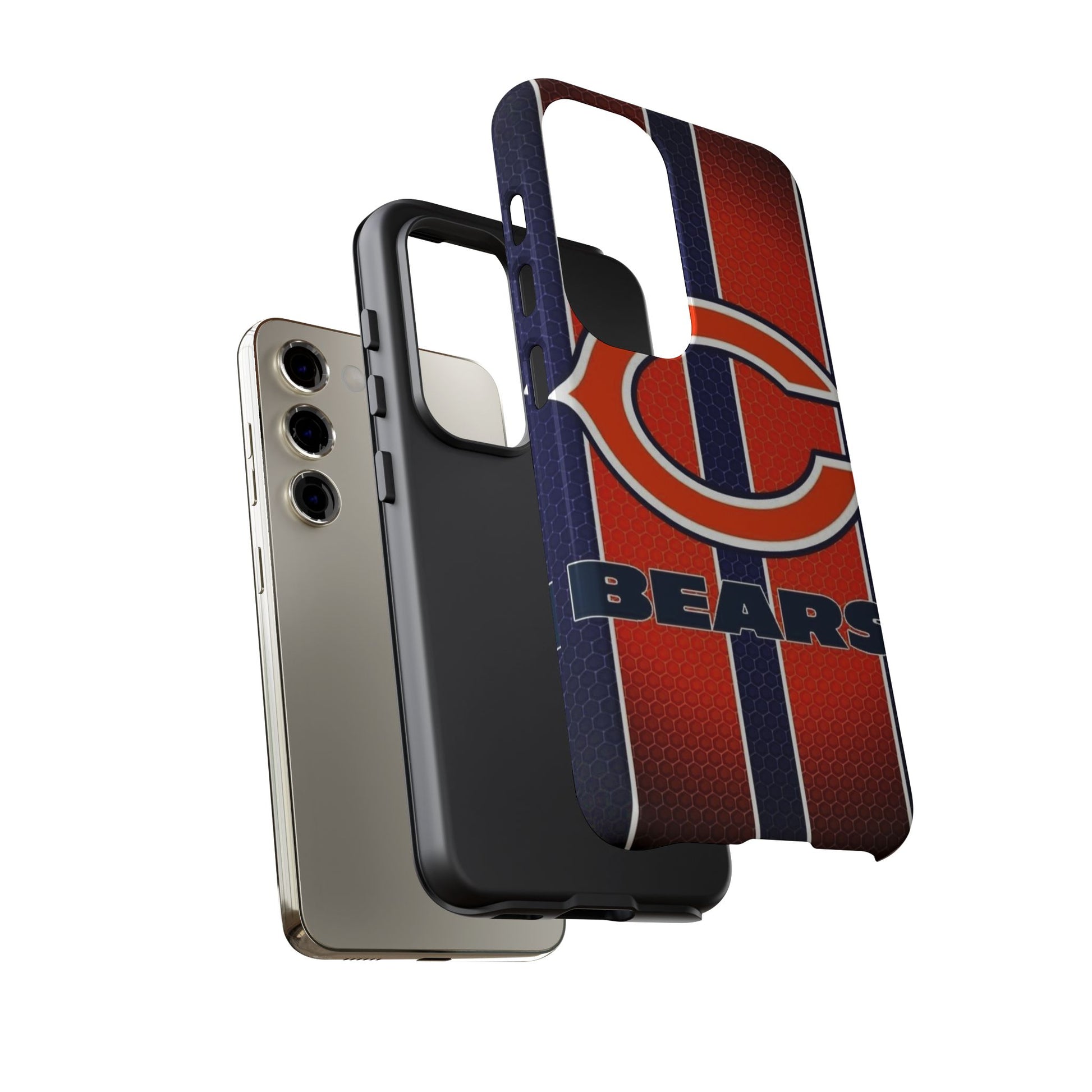 Chicago Bears Stripes Football Phone Case, Tough Cases for iPhones, Samsung, and Pixel