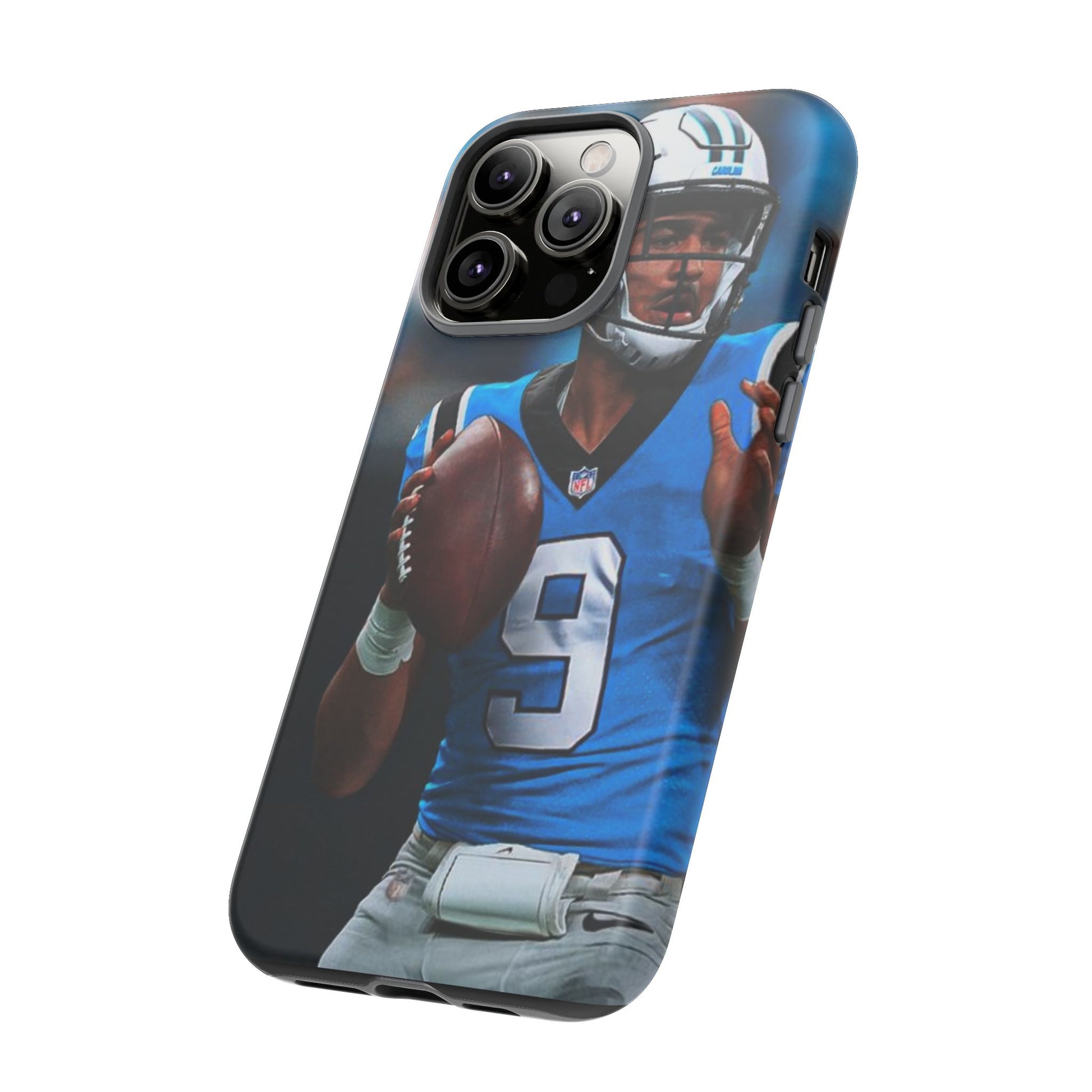 Carolina Panthers Bryce Young Football Tough Cases for iPhones, Samsung, and Pixel
