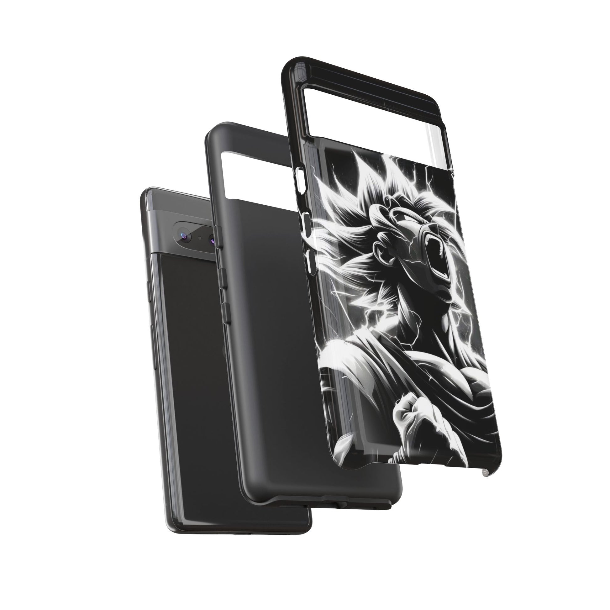 Anime Saiyan Rage Dragon ball Z Tough Cases for iPhones, Samsung, and Pixel