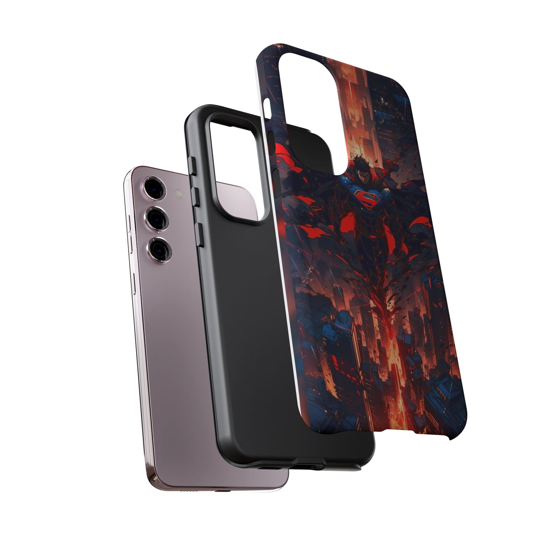 Anime Superman Tough Cases for iPhones, Samsung, and Pixel