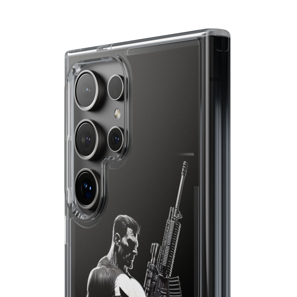 Phone Case, Comic book Inspired Design Punisher, Clear Phone Cover, Funny