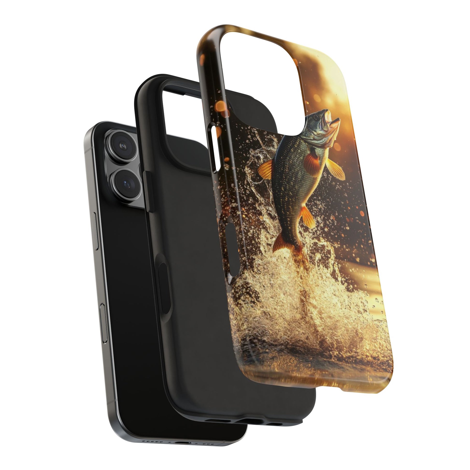Jumping Bass Fish Theme Phone Cases for iPhones & Samsung Phones