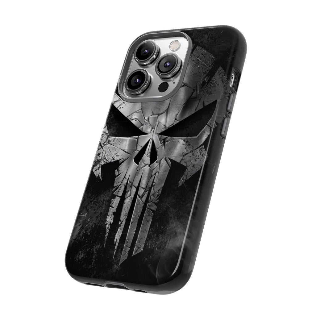 The Punisher Logo Art Tough Cases for iPhones, Samsung, and Pixel