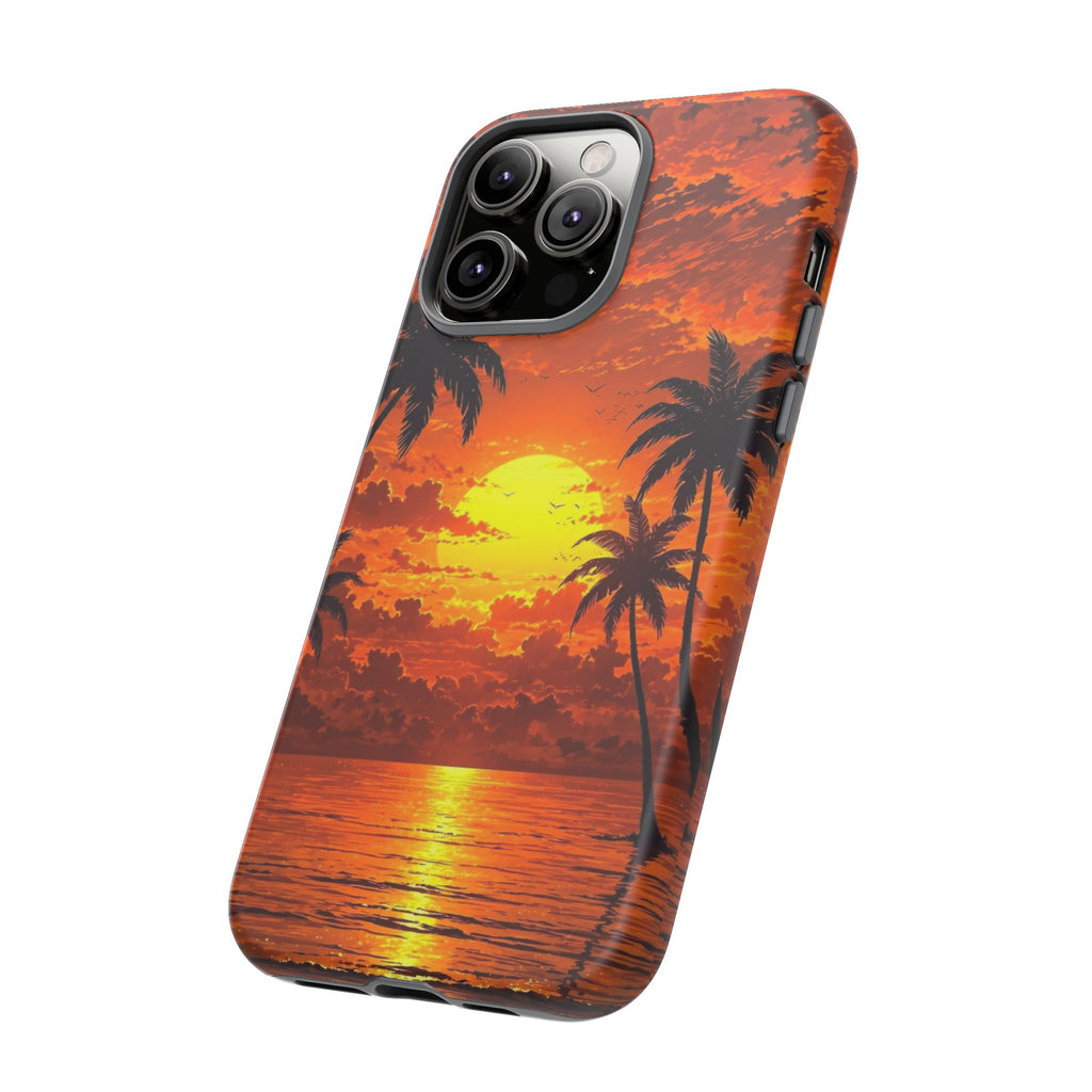 Beautiful Beach Sunset Tough Cases for iPhones, Samsung, and Pixel