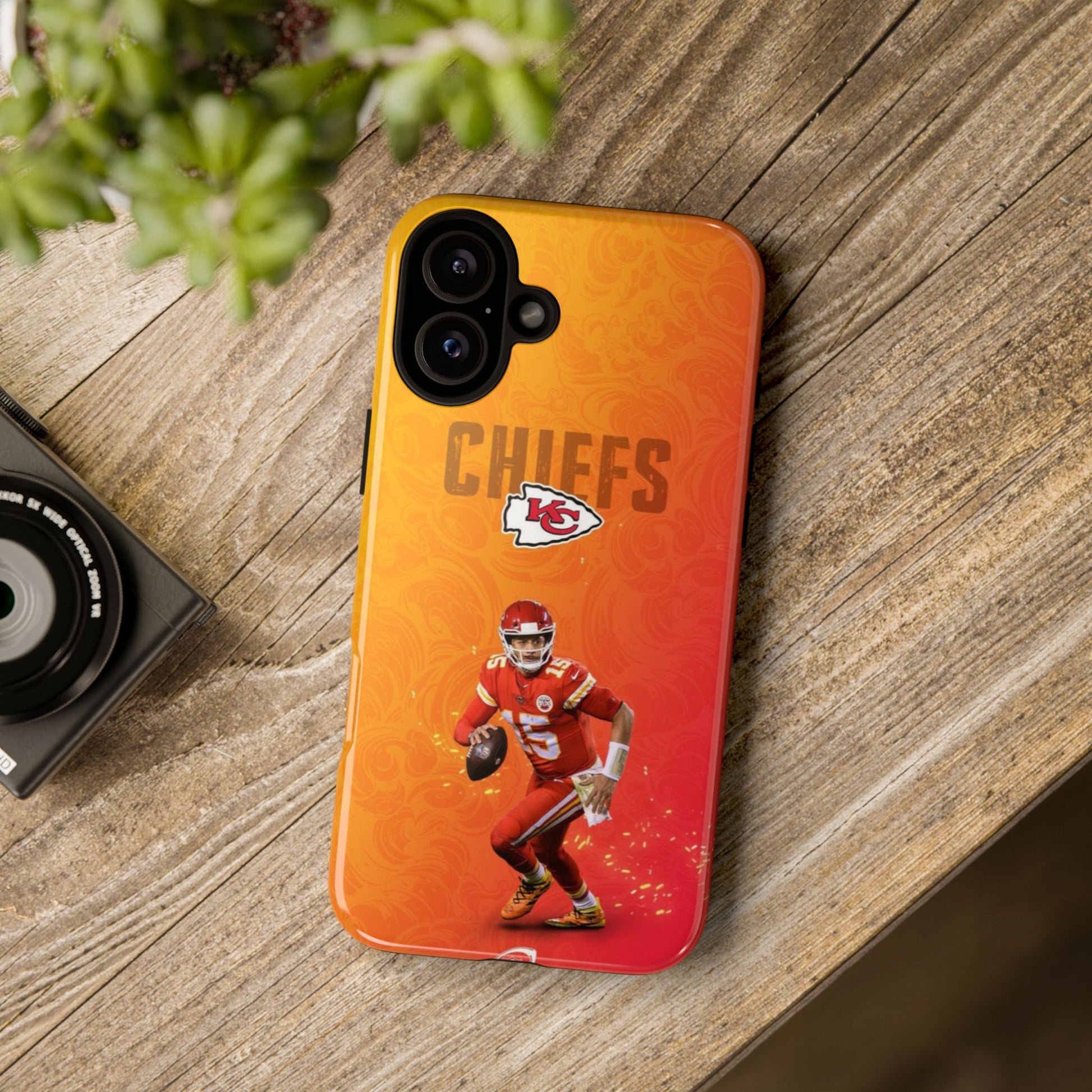 Kansas City Chiefs Patrick Mahomes Football Tough Cases for iPhones, Samsung, and Pixel