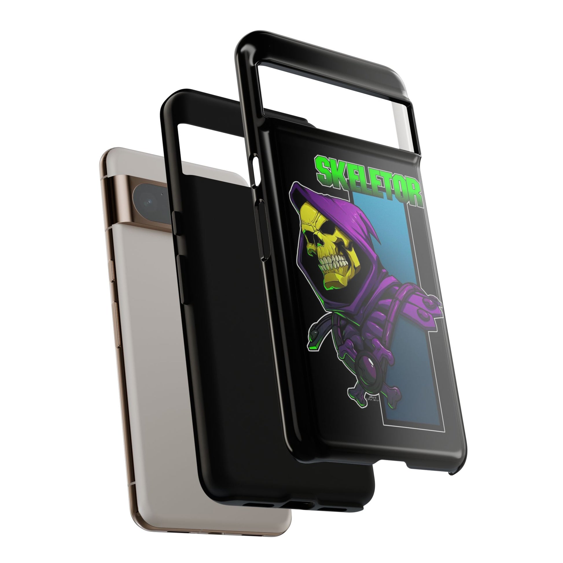 Skeletor Tough Cases for iPhones, Samsung, and Pixel