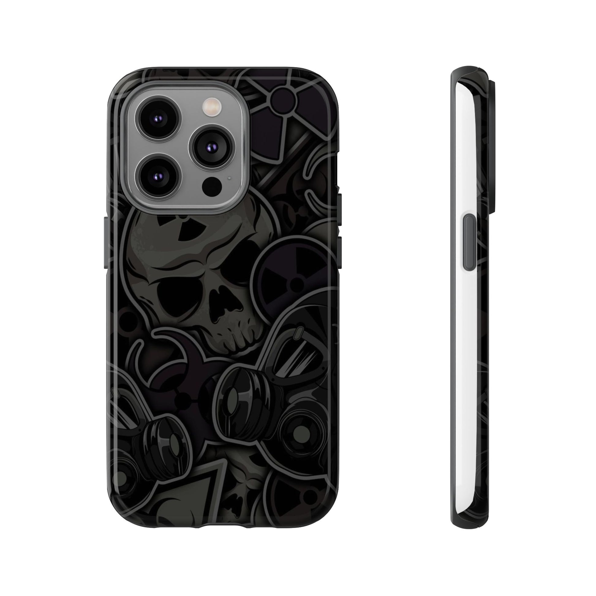 Tough Cases Phone Case, Edgy Skull Design Phone Cover, Gothic Cell Phone Shell