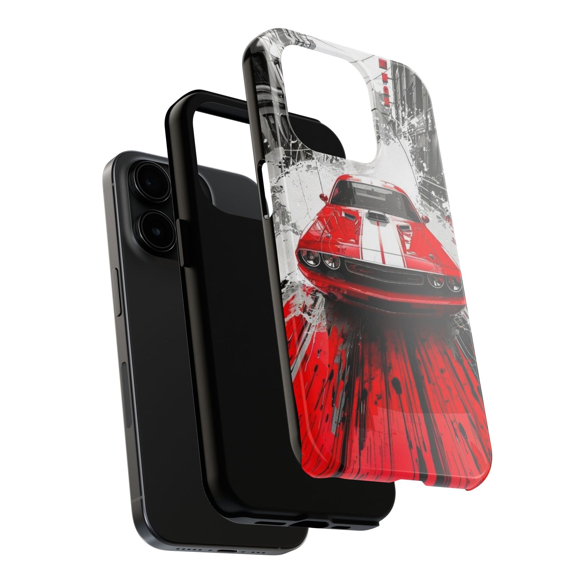 Red Muscle Car Hell Cat Phone Cases for Iphones & Samsung Phones