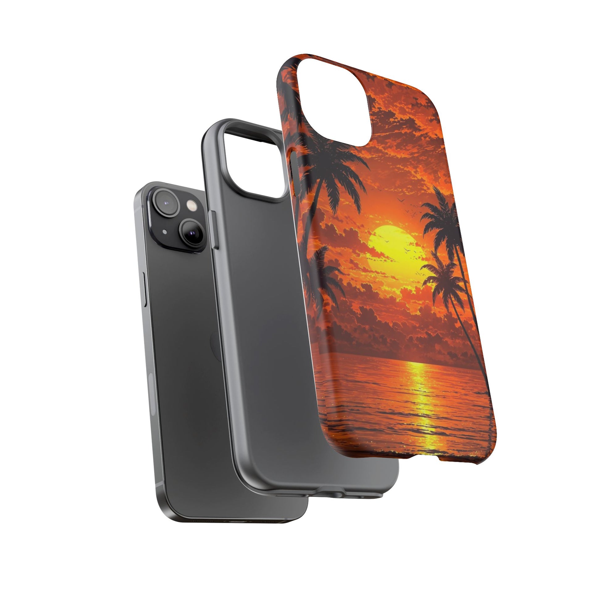 Beautiful Beach Sunset Tough Cases for iPhones, Samsung, and Pixel