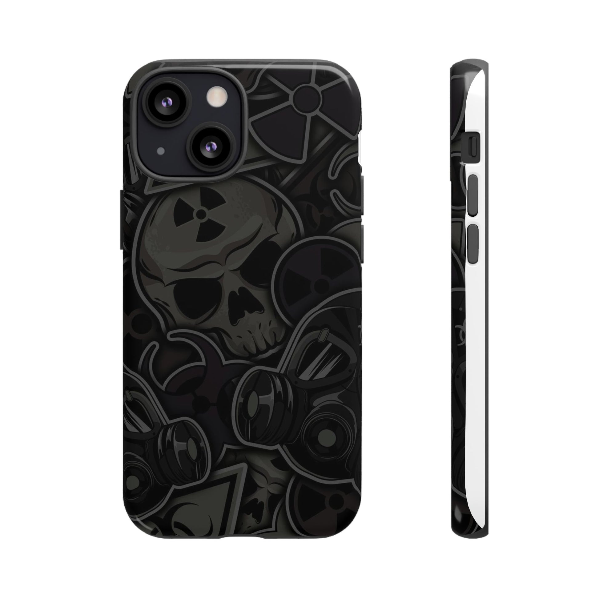 Tough Cases Phone Case, Edgy Skull Design Phone Cover, Gothic Cell Phone Shell