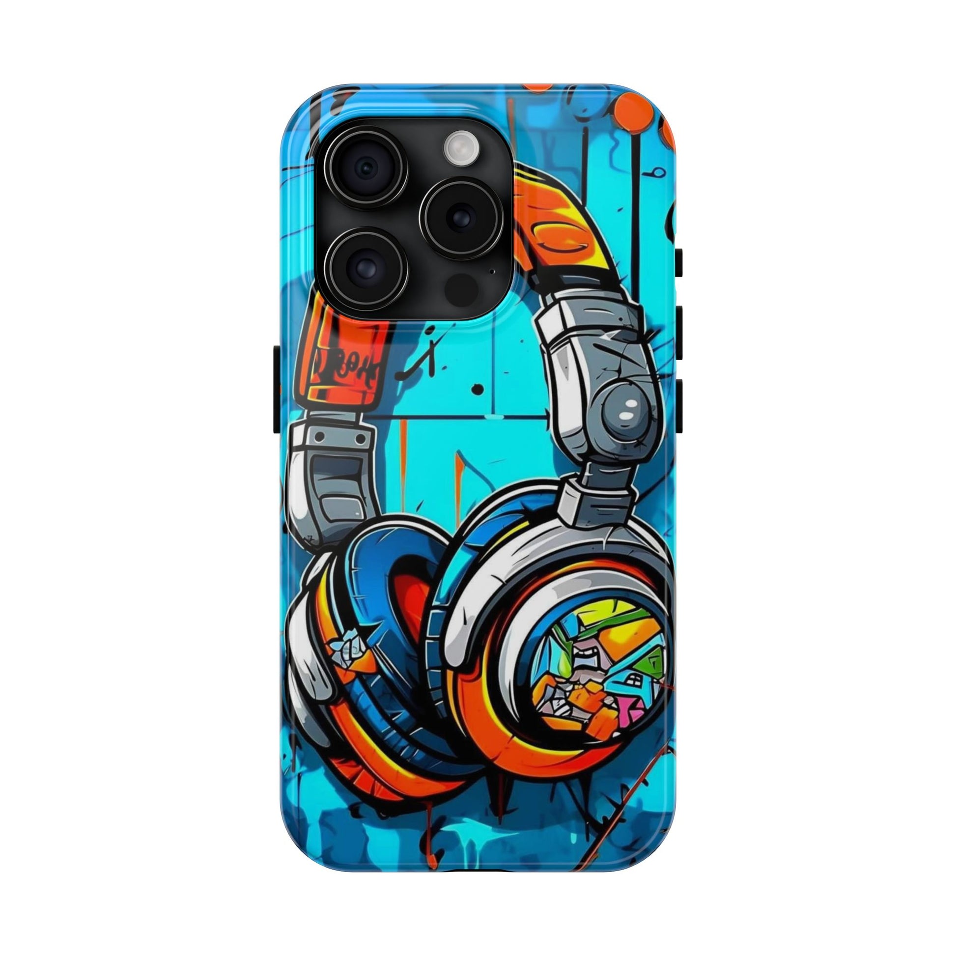 DJ Headphone Graffiti Tough Phone Case, Music Lover Gift, iPhone/Samsung Cover