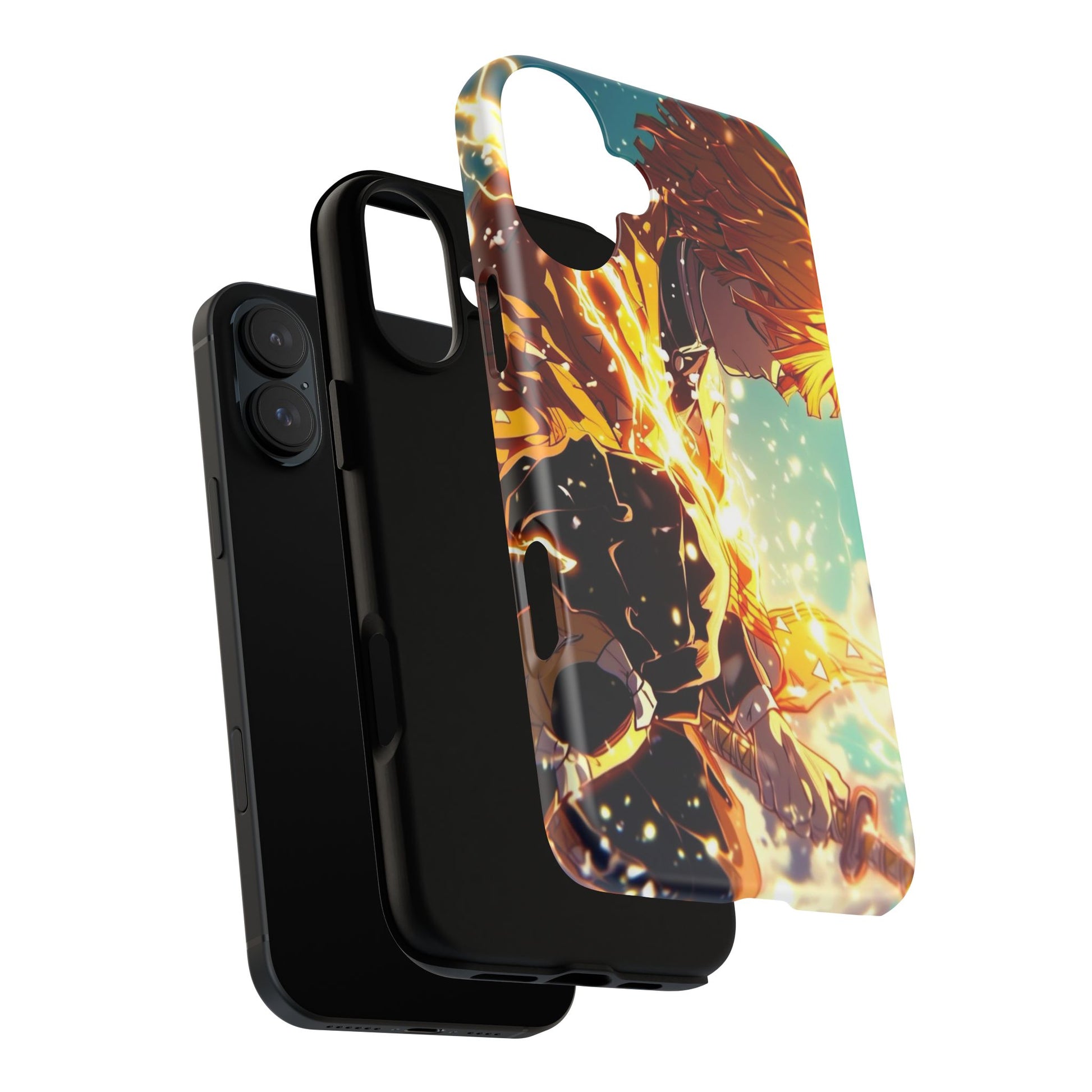 Demon Slayer Zenitsu Anime Theme Phone Case, Tough Cases for iPhones, Samsung, and Pixel